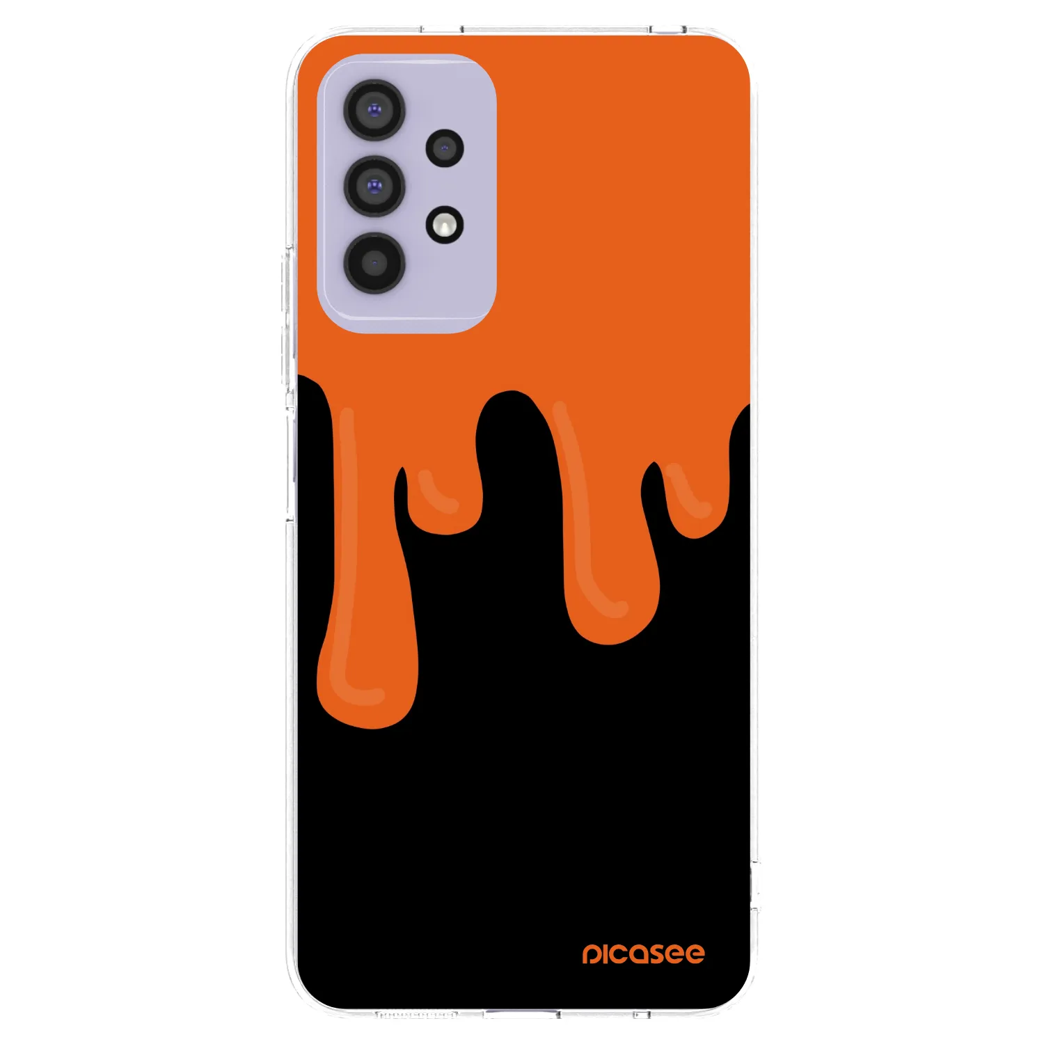 Picasee silikonski prozorni ovitek za Samsung Galaxy A32 4G SM-A325F - Orange spooky