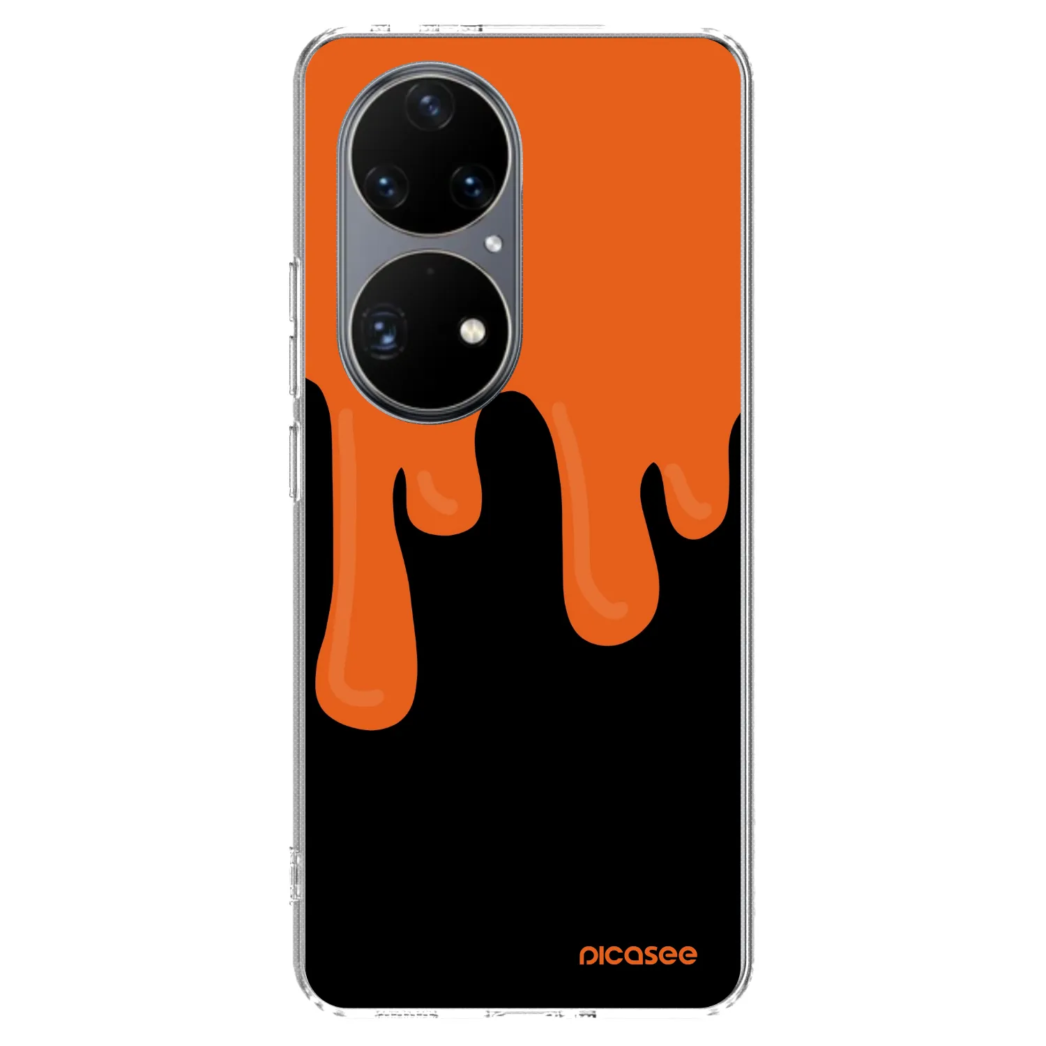 Picasee silikonski prozorni ovitek za Huawei P50 - Orange spooky