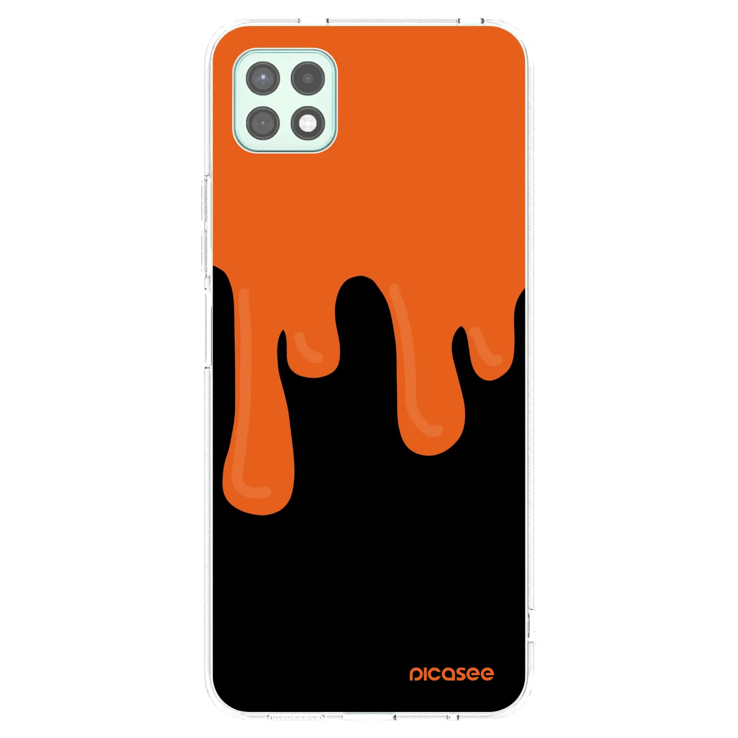 Picasee silikonski prozorni ovitek za Samsung Galaxy A22 A226B 5G - Orange spooky