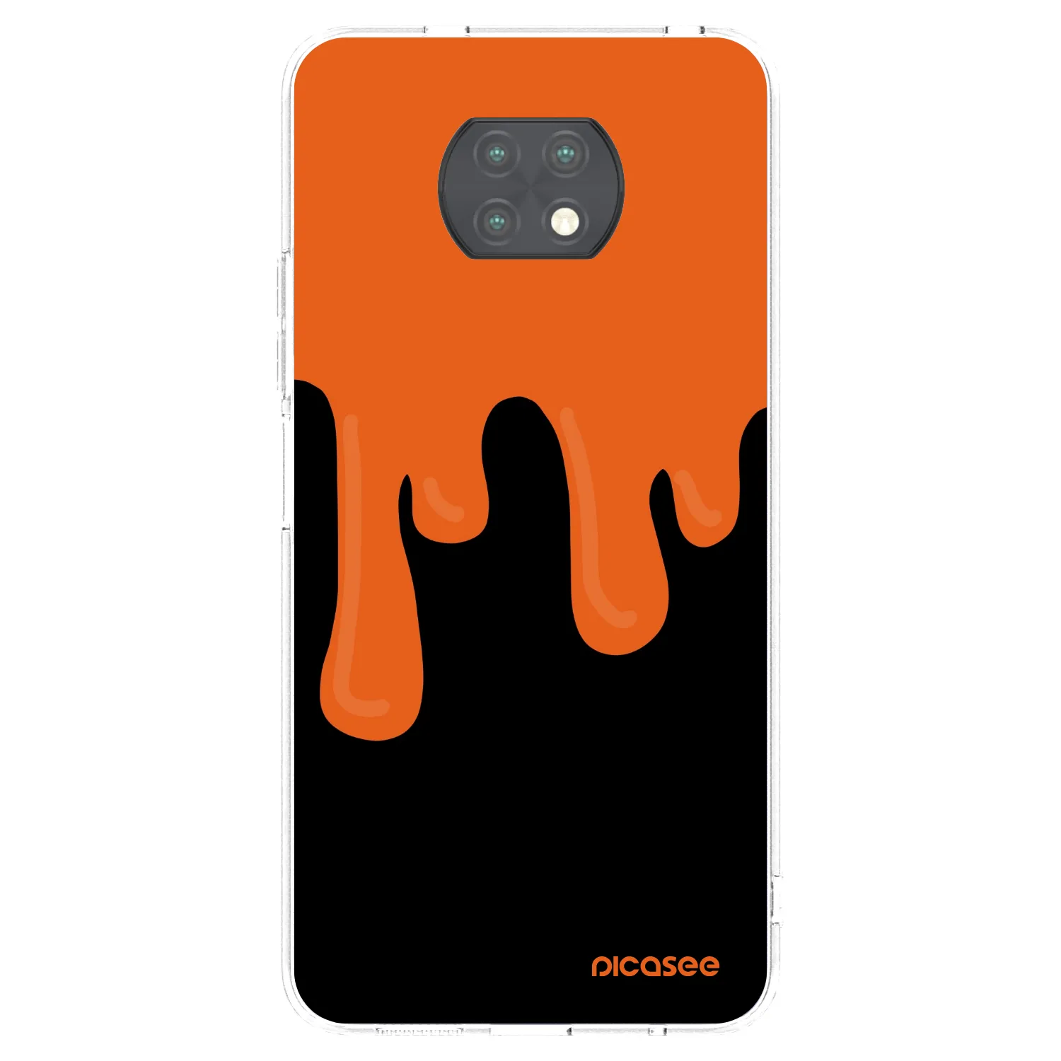 Picasee silikonski prozorni ovitek za Xiaomi Redmi Note 9T - Orange spooky