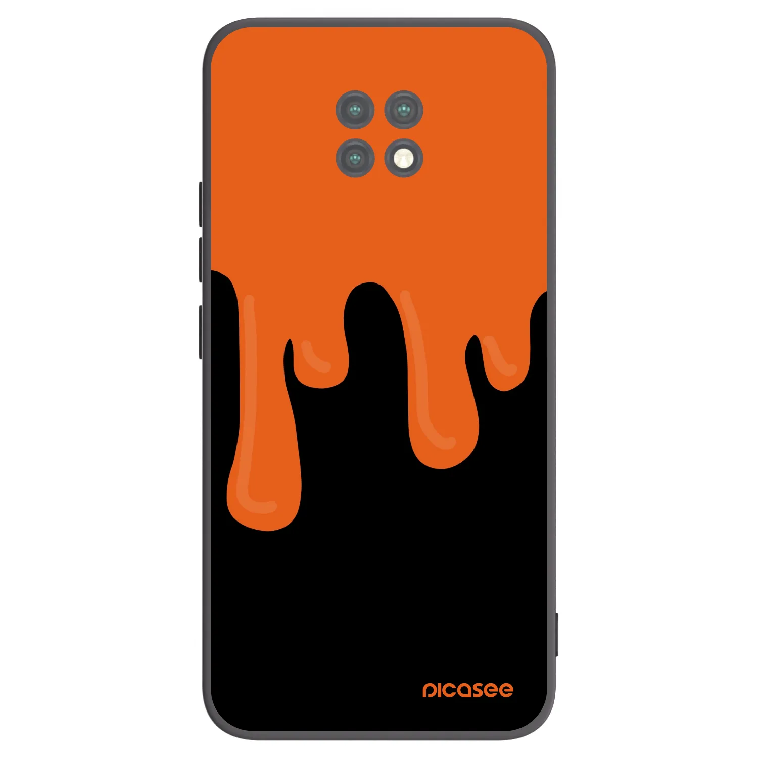 Picasee silikonski črni ovitek za Xiaomi Redmi Note 9T - Orange spooky