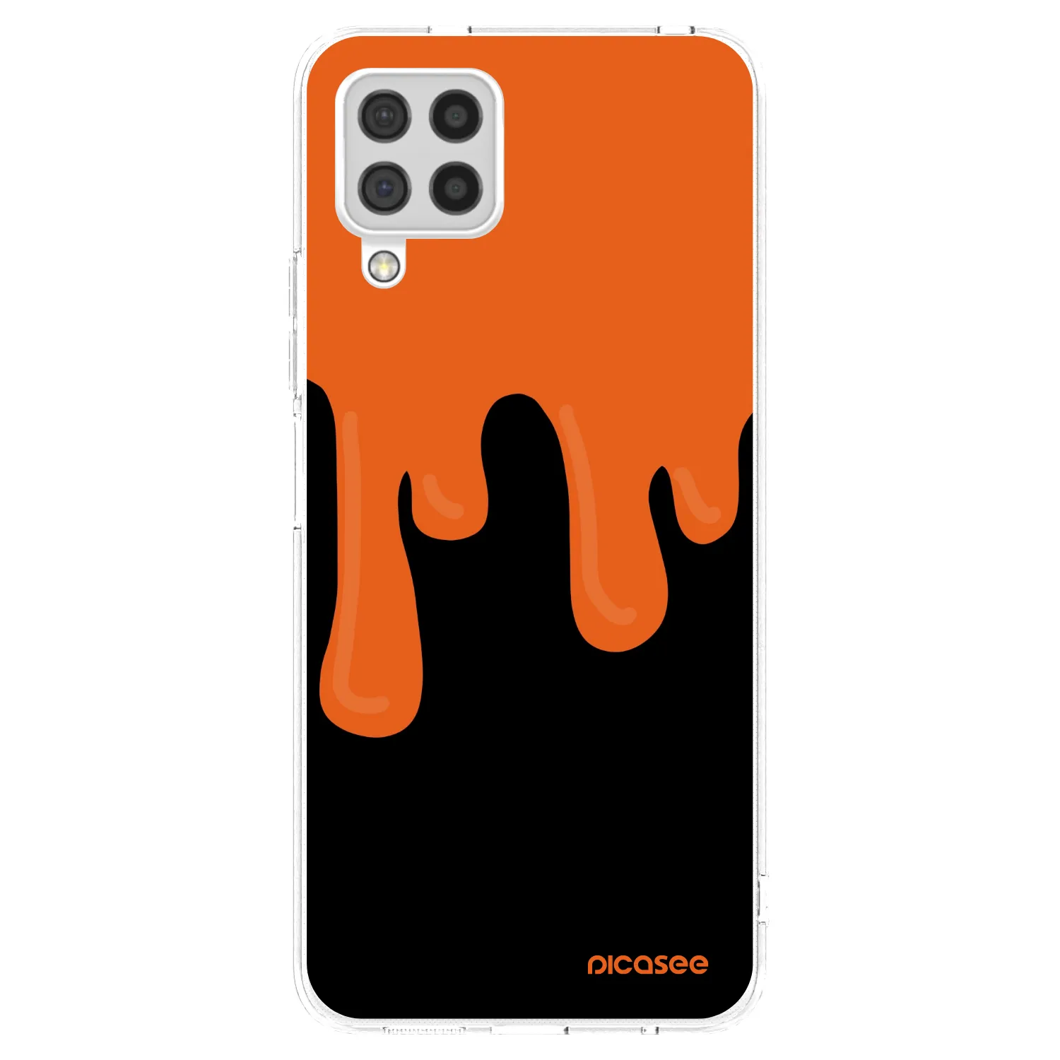 Picasee silikonski prozorni ovitek za Samsung Galaxy A22 A225F 4G - Orange spooky