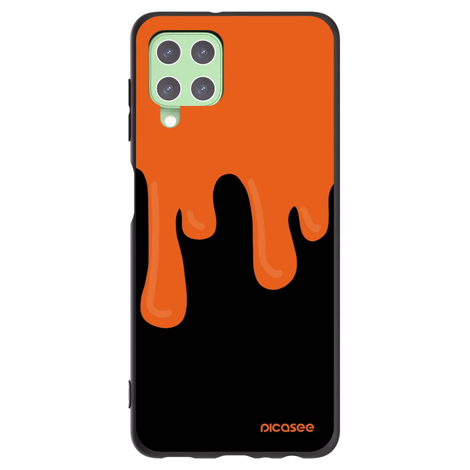 Picasee silikonski črni ovitek za Samsung Galaxy A22 A225F 4G - Orange spooky
