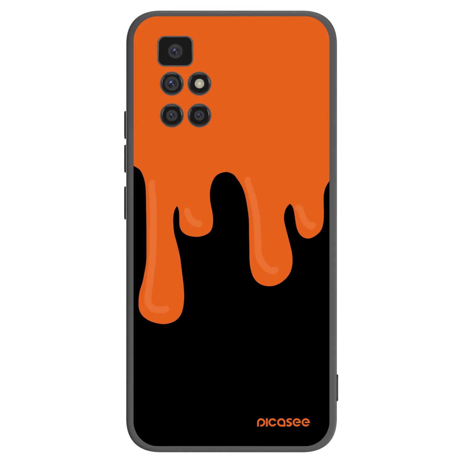 Picasee silikonski črni ovitek za Xiaomi Redmi 10 - Orange spooky