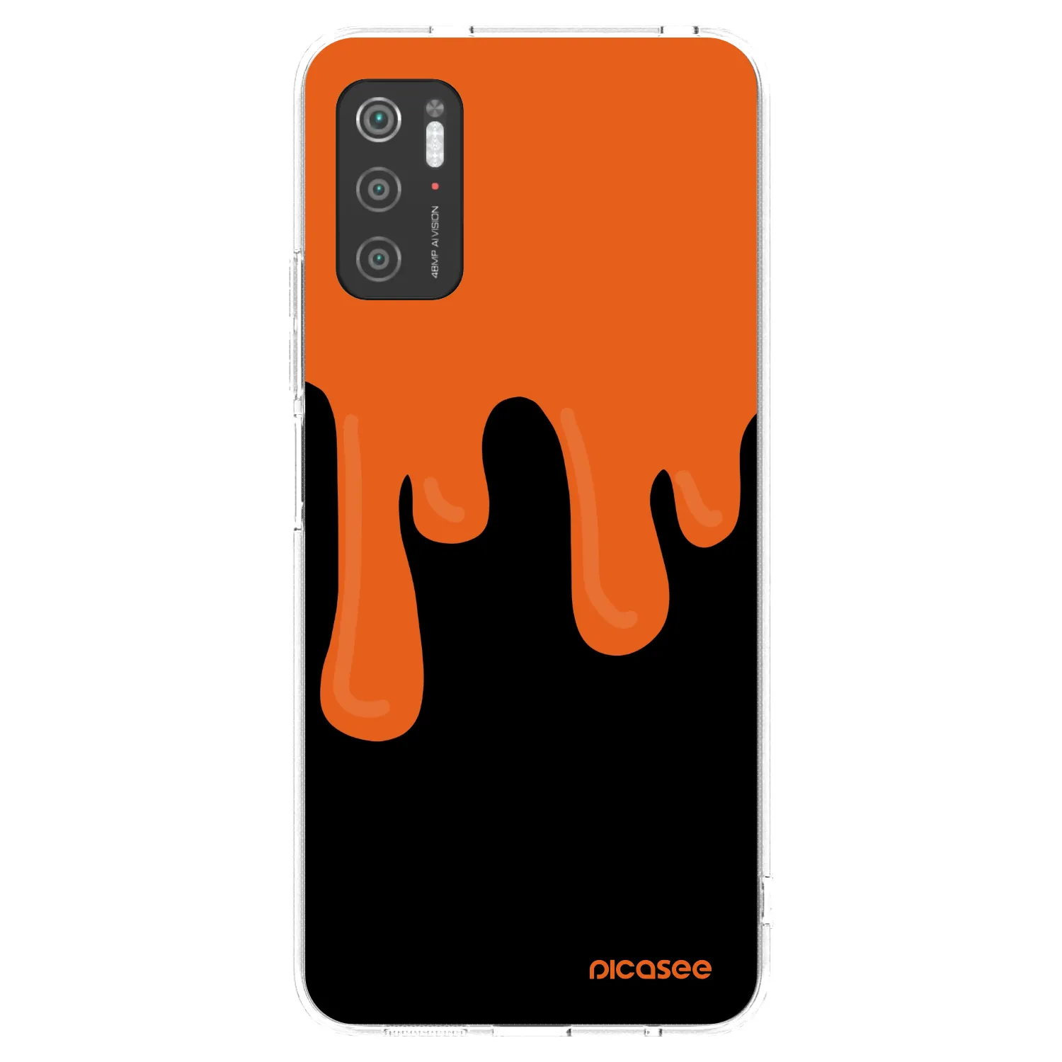 Picasee silikonski prozorni ovitek za Xiaomi Poco M3 Pro 5G - Orange spooky