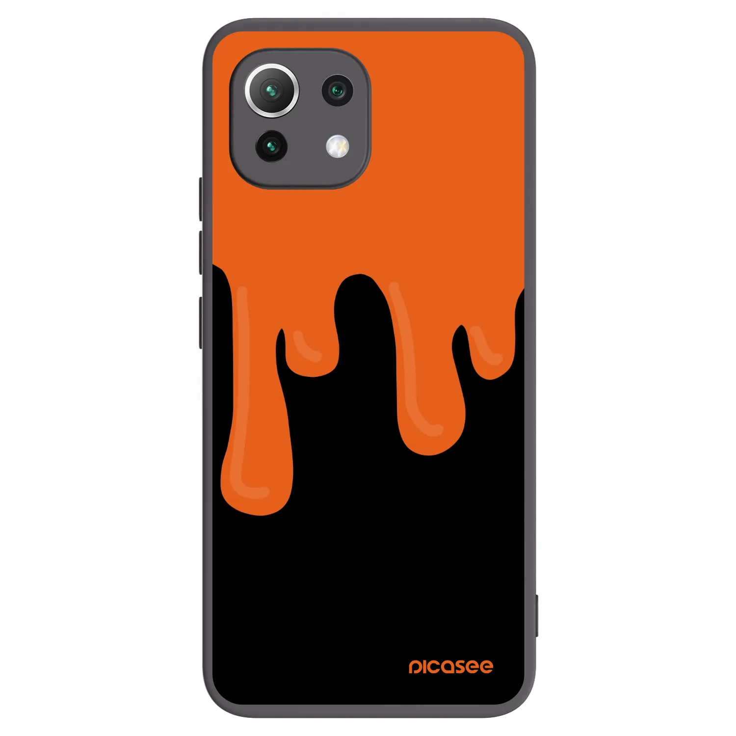 Picasee silikonski črni ovitek za Xiaomi 11 Lite 5G NE - Orange spooky