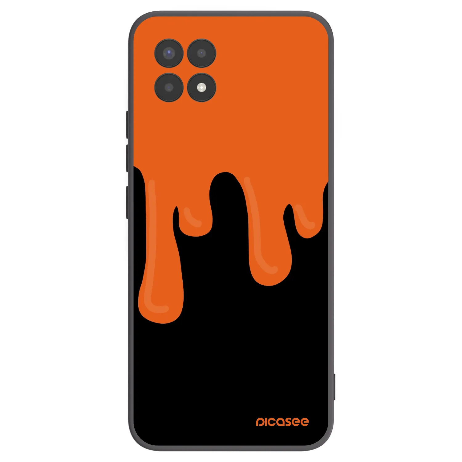 Picasee silikonski črni ovitek za Realme 8i - Orange spooky