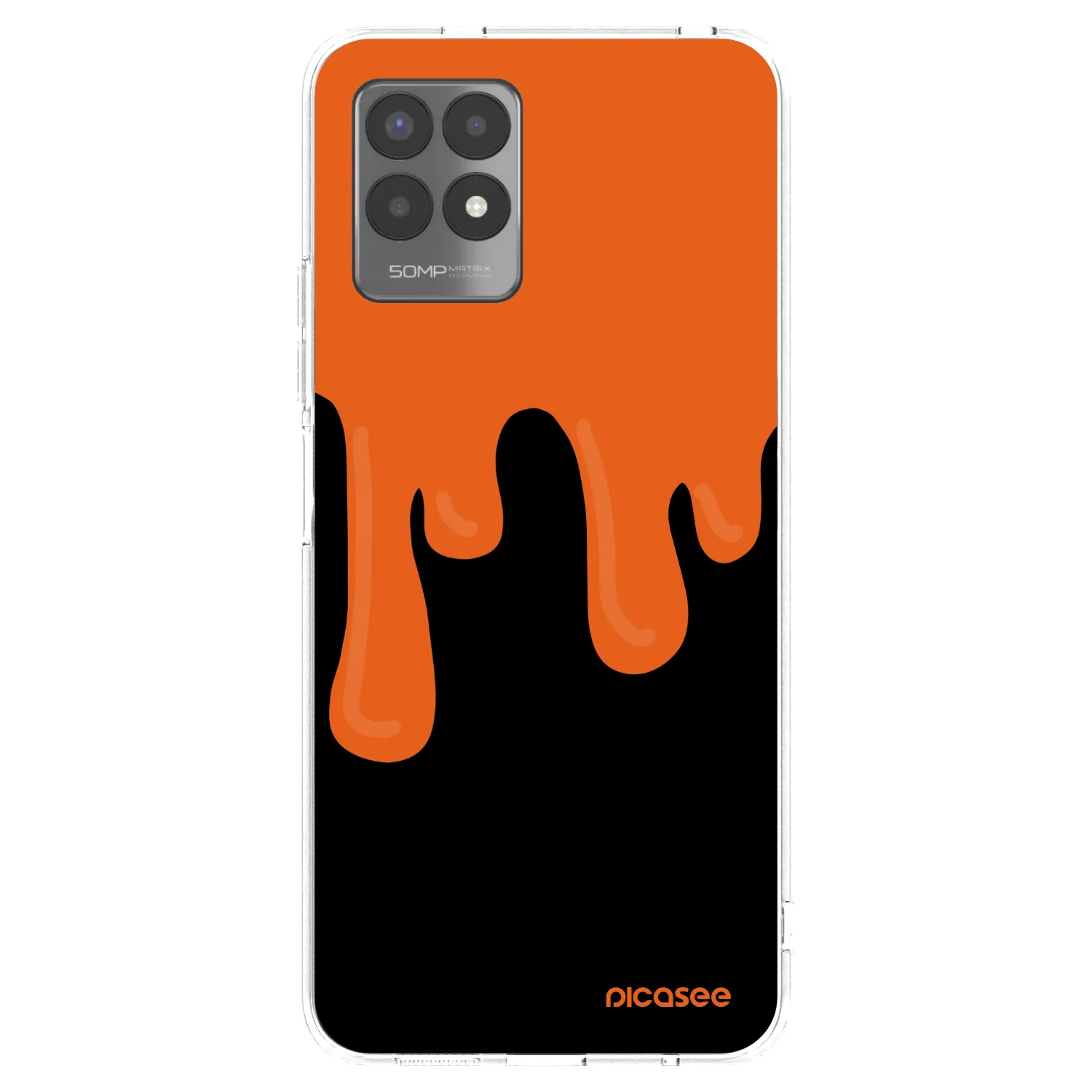 Picasee silikonski prozorni ovitek za Realme 8i - Orange spooky