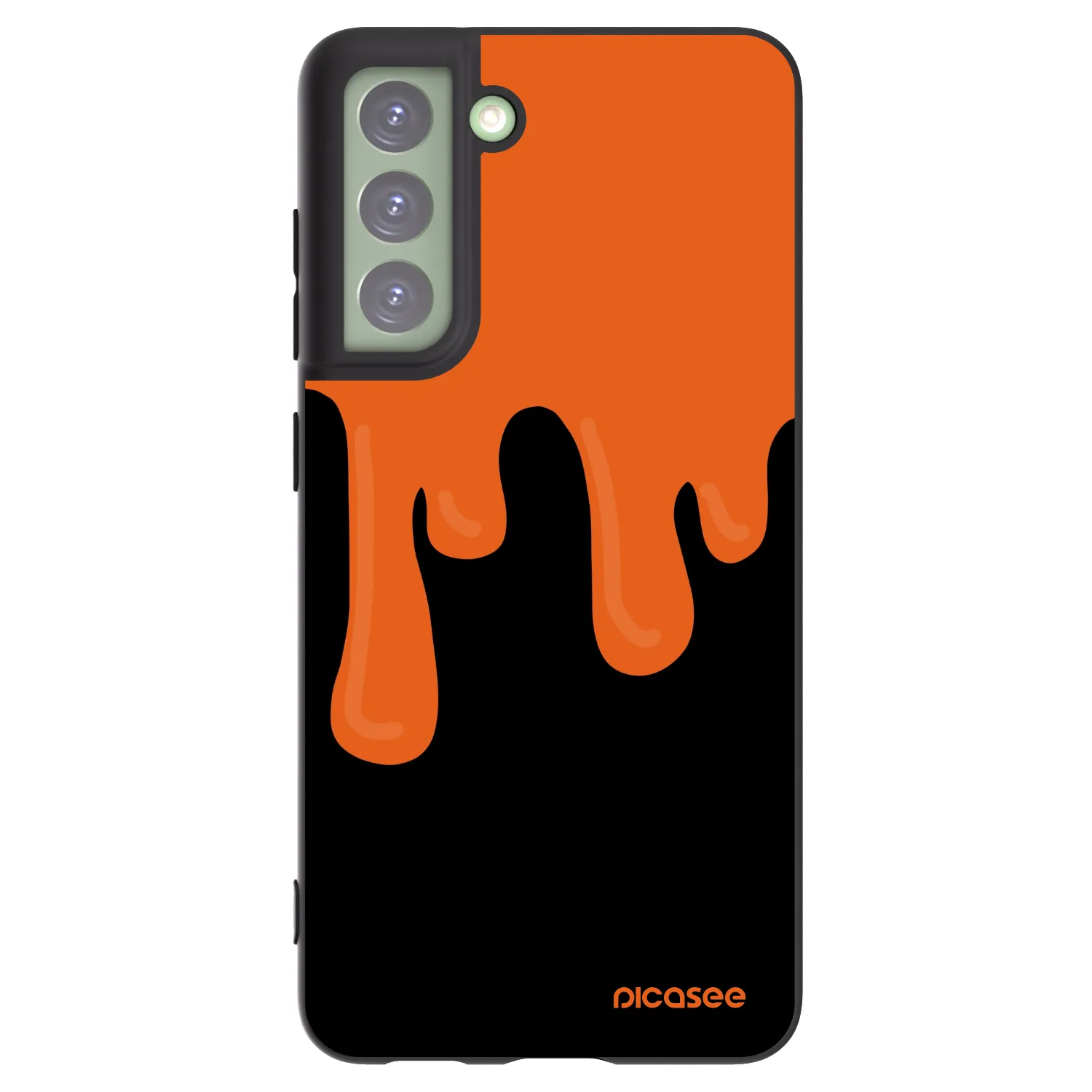 Picasee silikonski črni ovitek za Samsung Galaxy S21 FE 5G - Orange spooky