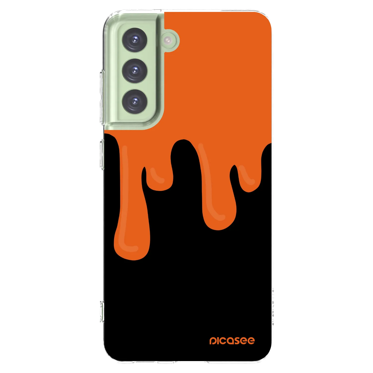 Picasee silikonski prozorni ovitek za Samsung Galaxy S21 FE 5G - Orange spooky