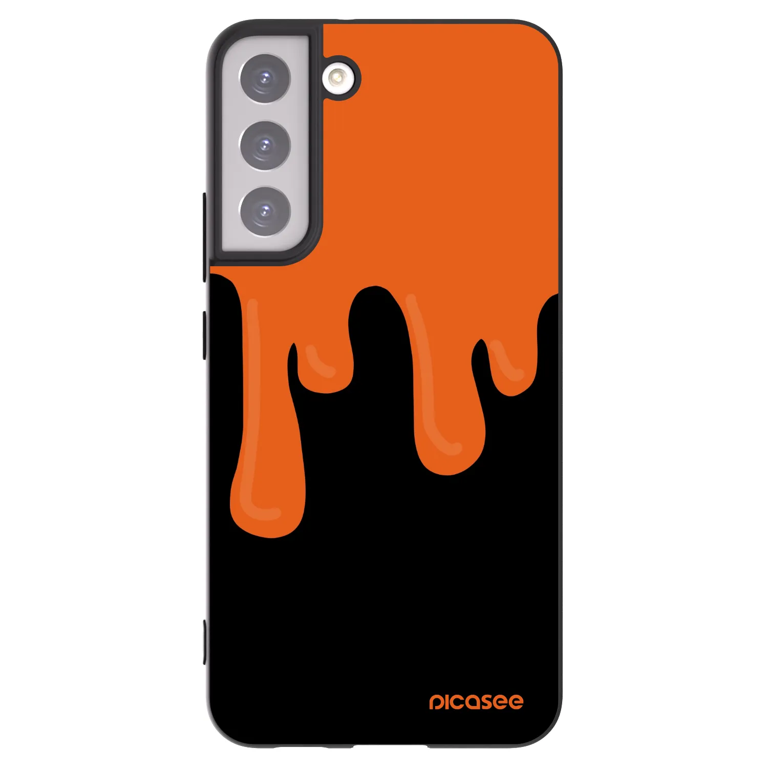 Picasee silikonski črni ovitek za Samsung Galaxy S22+ 5G - Orange spooky