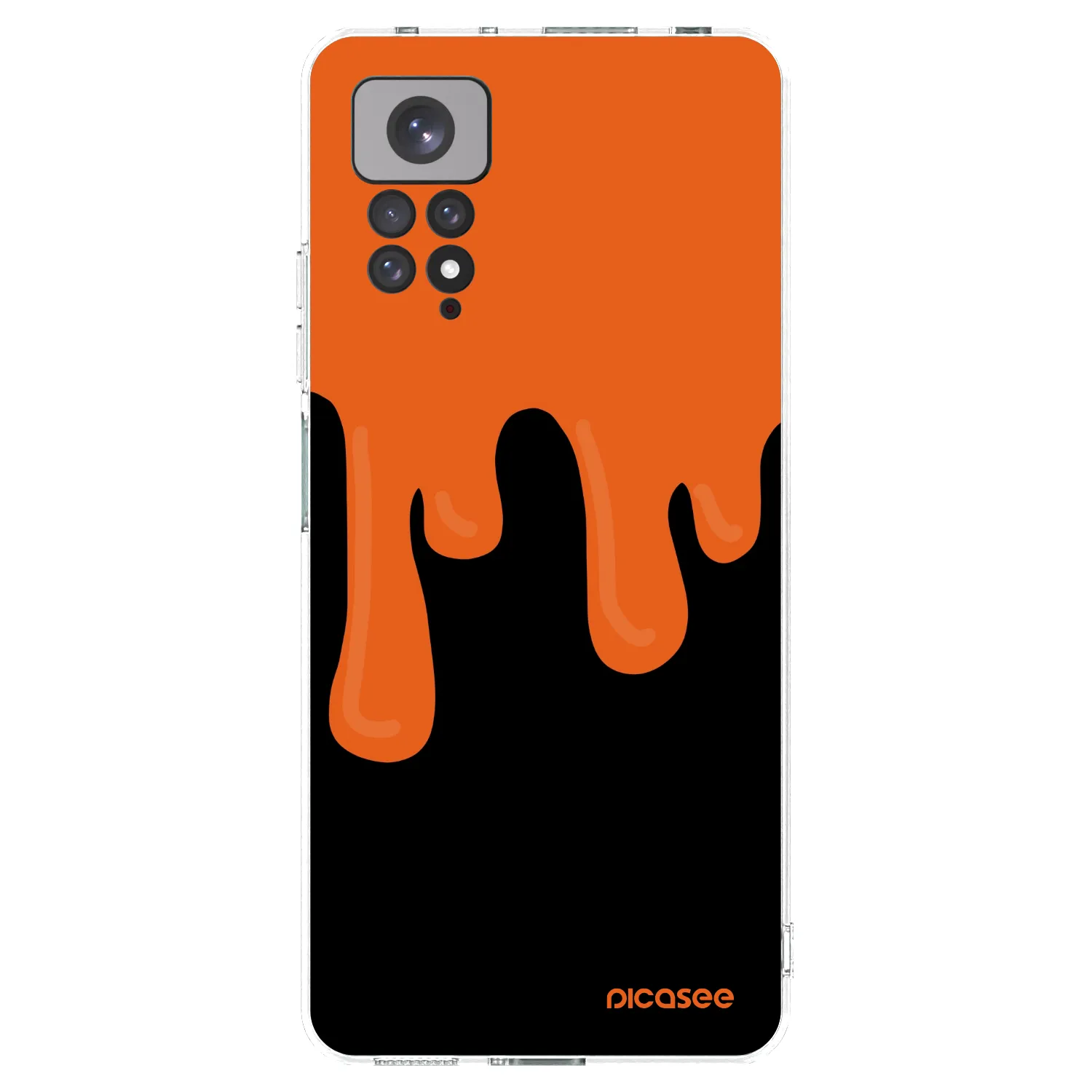 Picasee silikonski prozorni ovitek za Xiaomi Redmi Note 11 - Orange spooky