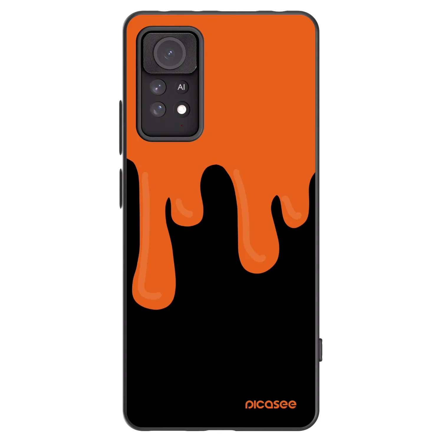 Picasee silikonski črni ovitek za Xiaomi Redmi Note 11 Pro 5G - Orange spooky