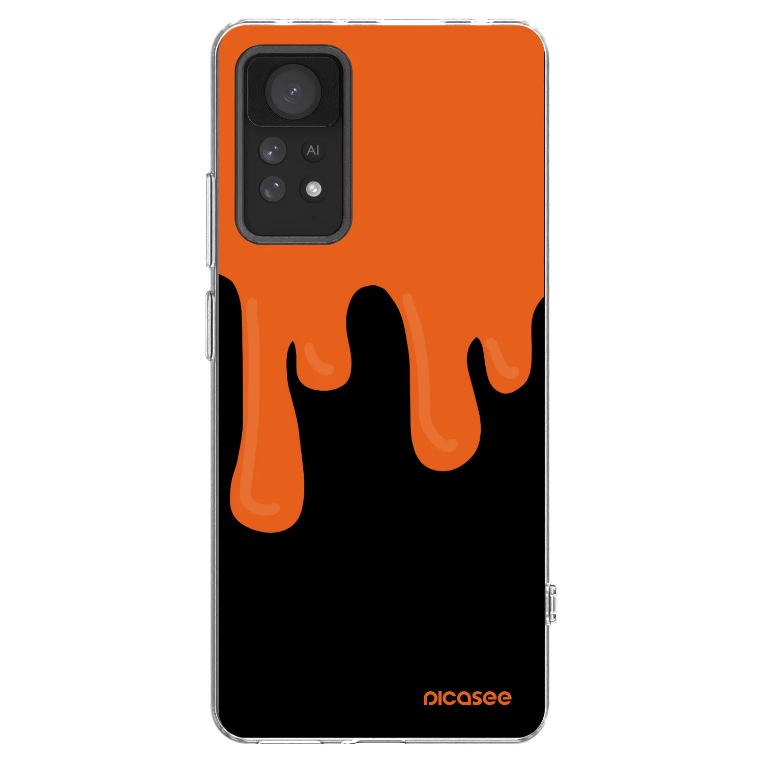 Picasee silikonski prozorni ovitek za Xiaomi Redmi Note 11 Pro 5G - Orange spooky
