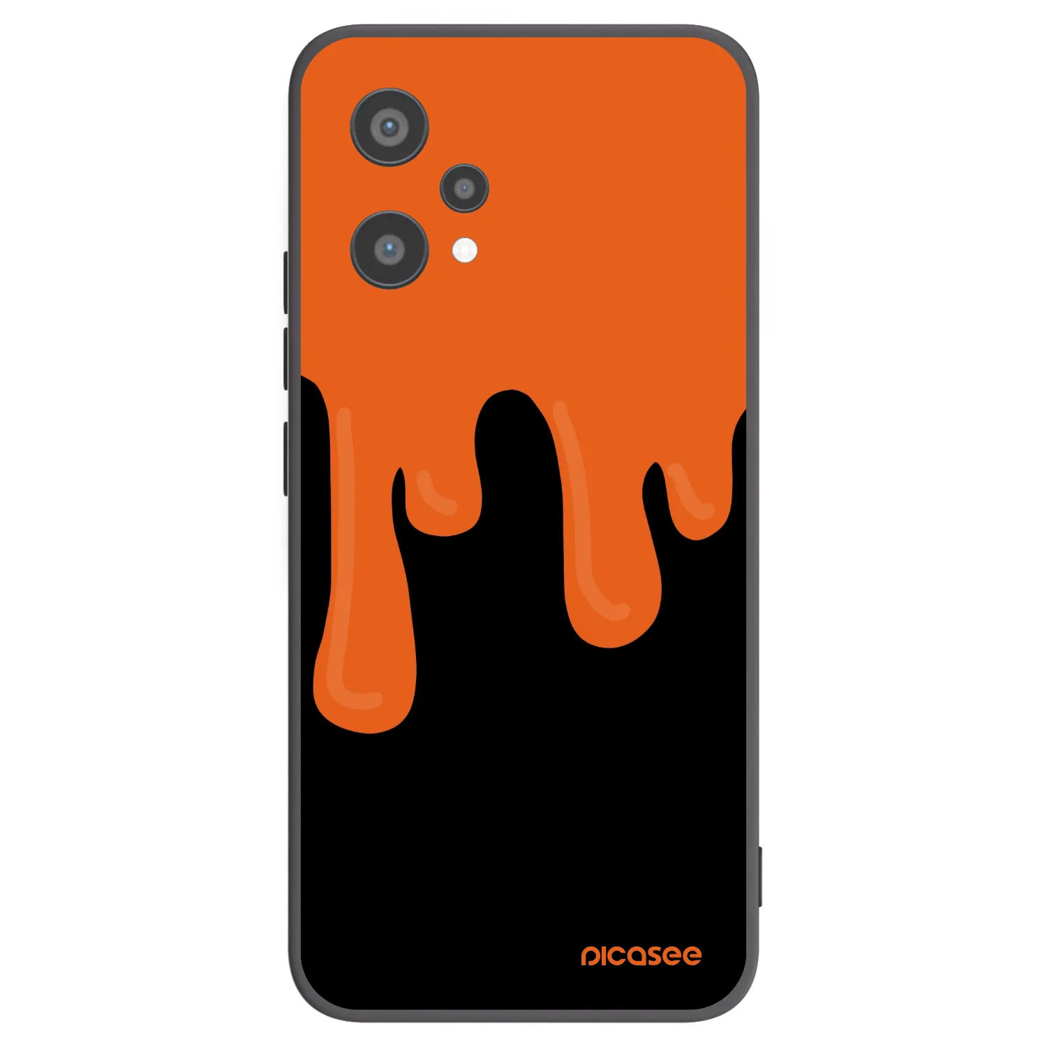 Picasee silikonski črni ovitek za Realme 9 Pro 5G - Orange spooky