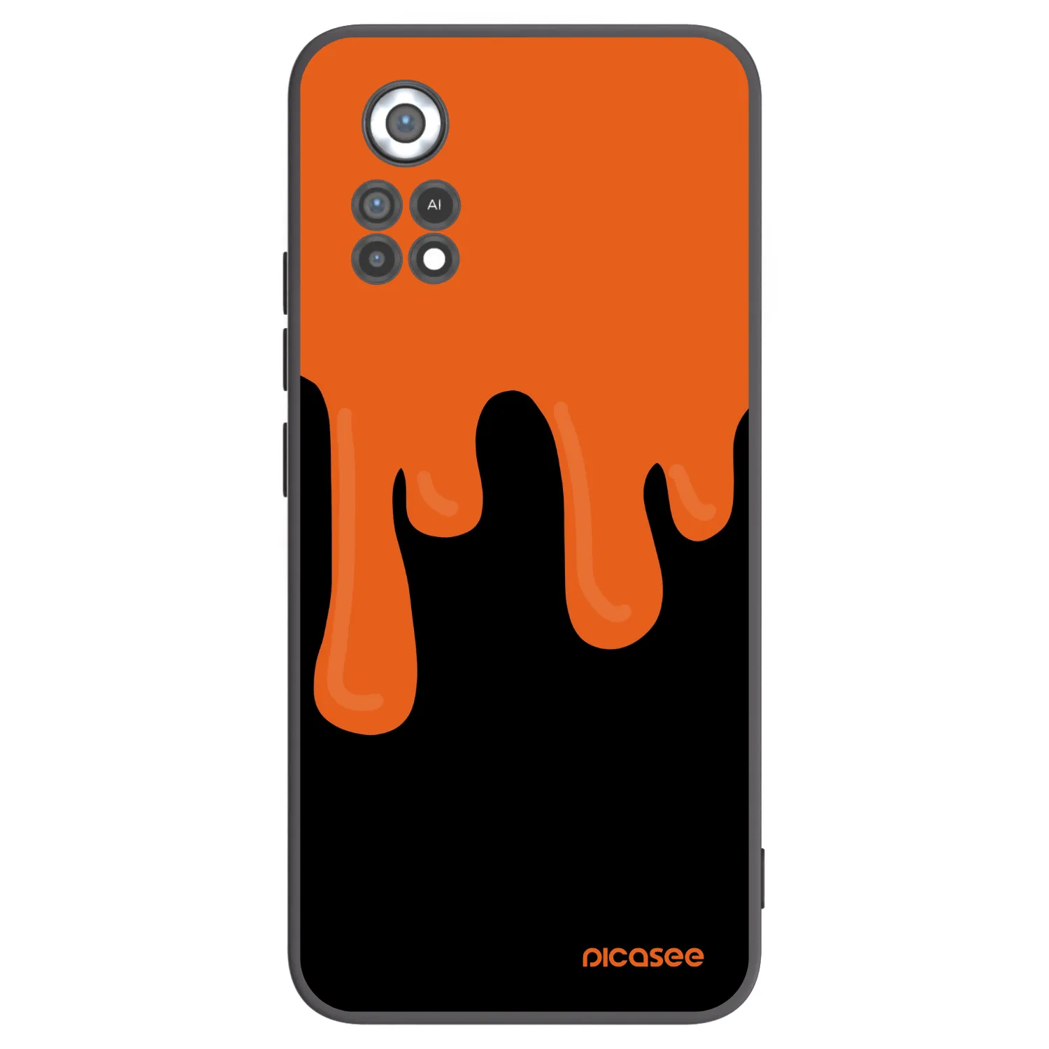 Picasee silikonski črni ovitek za Xiaomi Poco X4 Pro 5G - Orange spooky