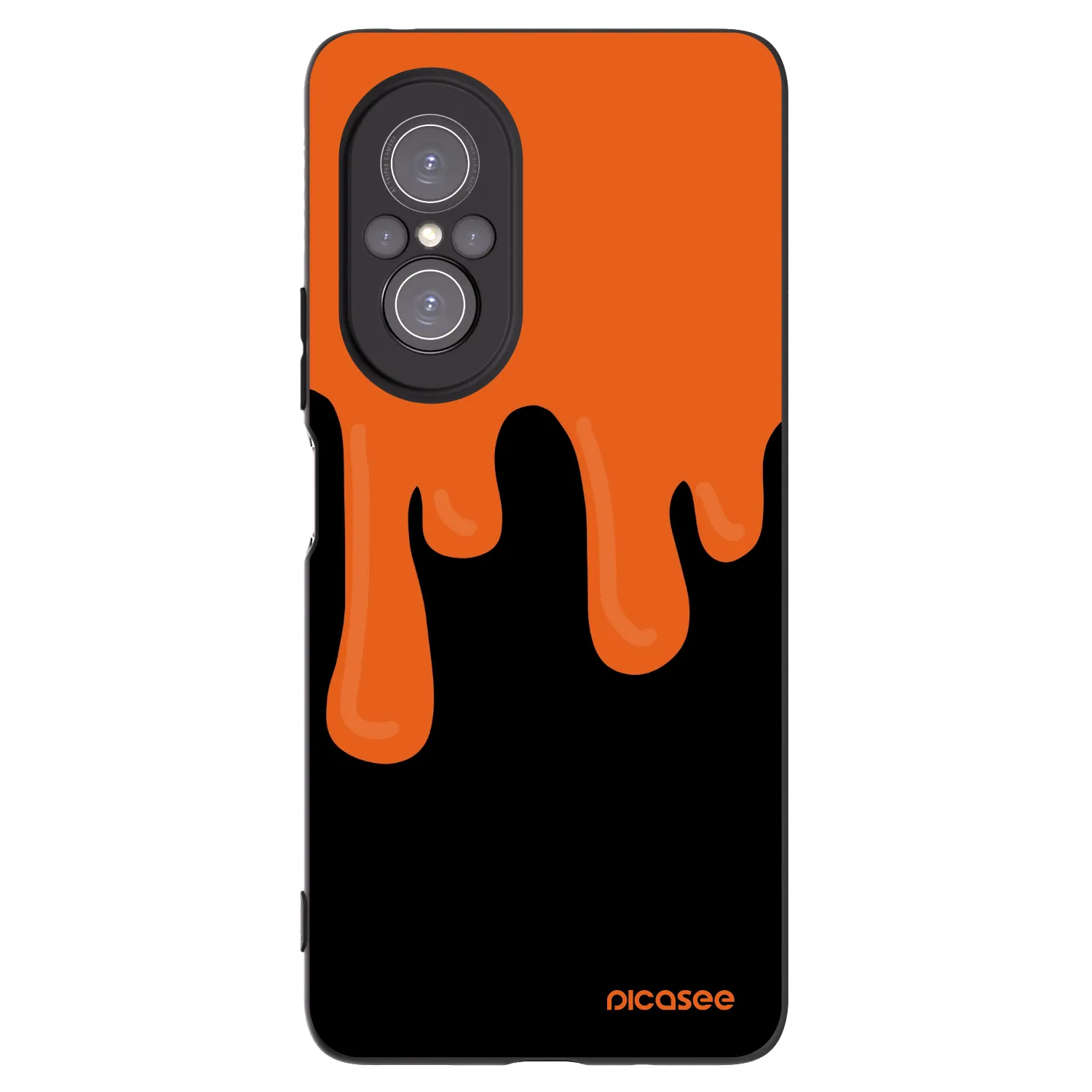 Picasee silikonski črni ovitek za Huawei Nova 9 SE - Orange spooky