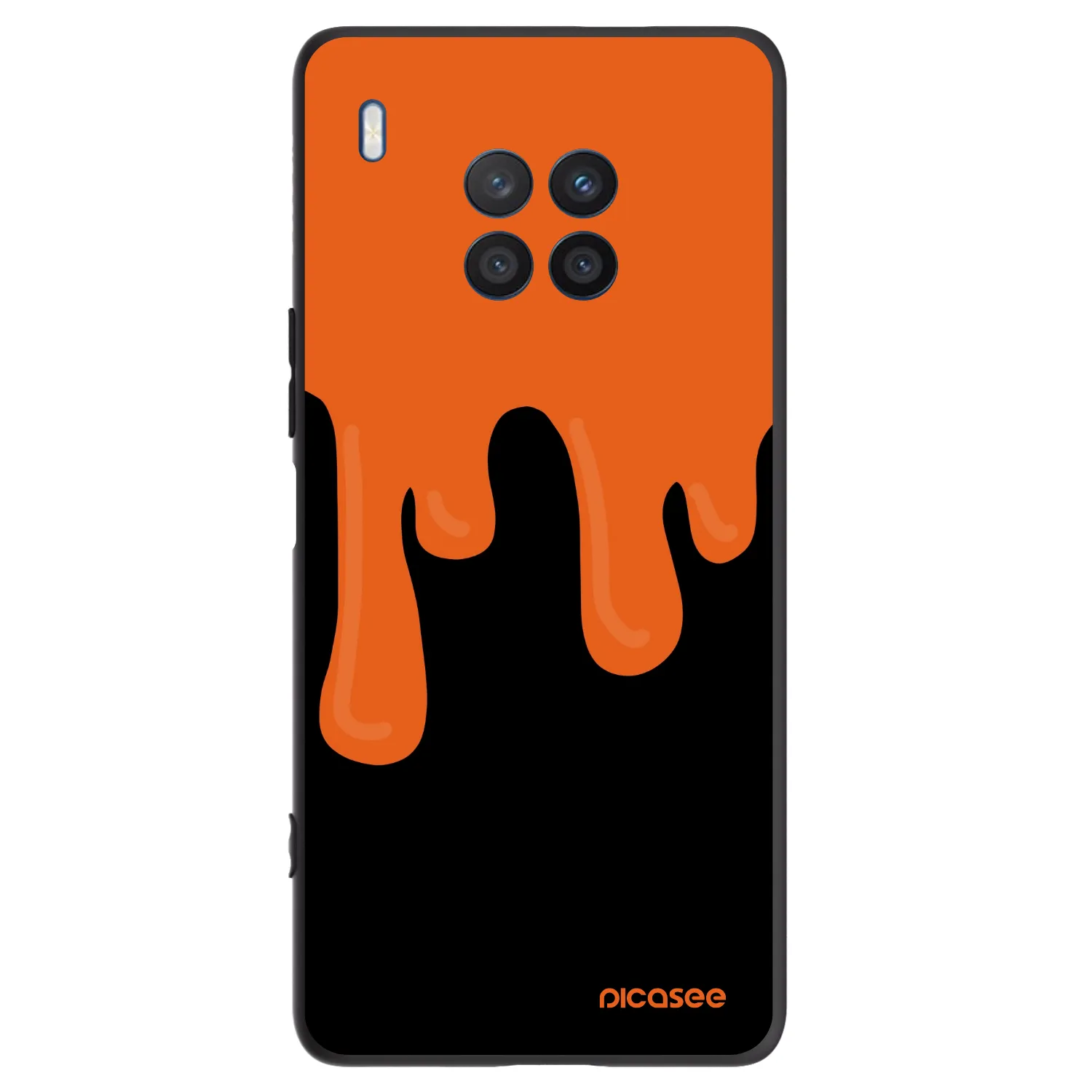 Picasee silikonski črni ovitek za Honor 50 Lite - Orange spooky