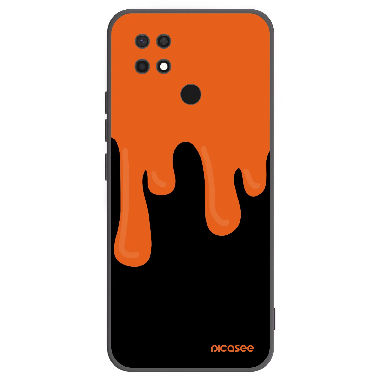 Picasee silikonski črni ovitek za Xiaomi Redmi 10C - Orange spooky