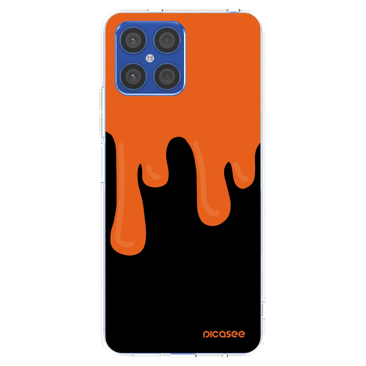 Picasee silikonski prozorni ovitek za Honor X8 4G - Orange spooky