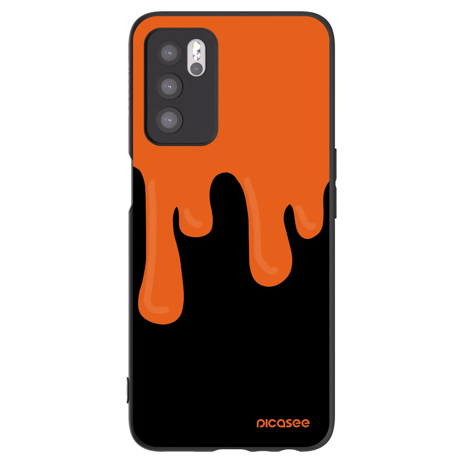 Picasee silikonski črni ovitek za OPPO A16s - Orange spooky