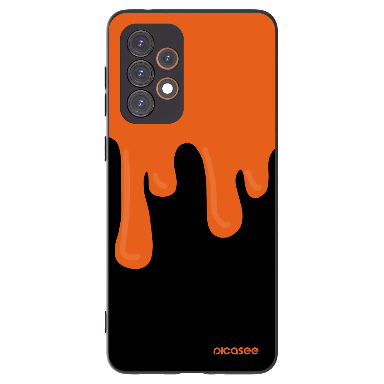 Picasee silikonski črni ovitek za Samsung Galaxy A33 5G A336 - Orange spooky