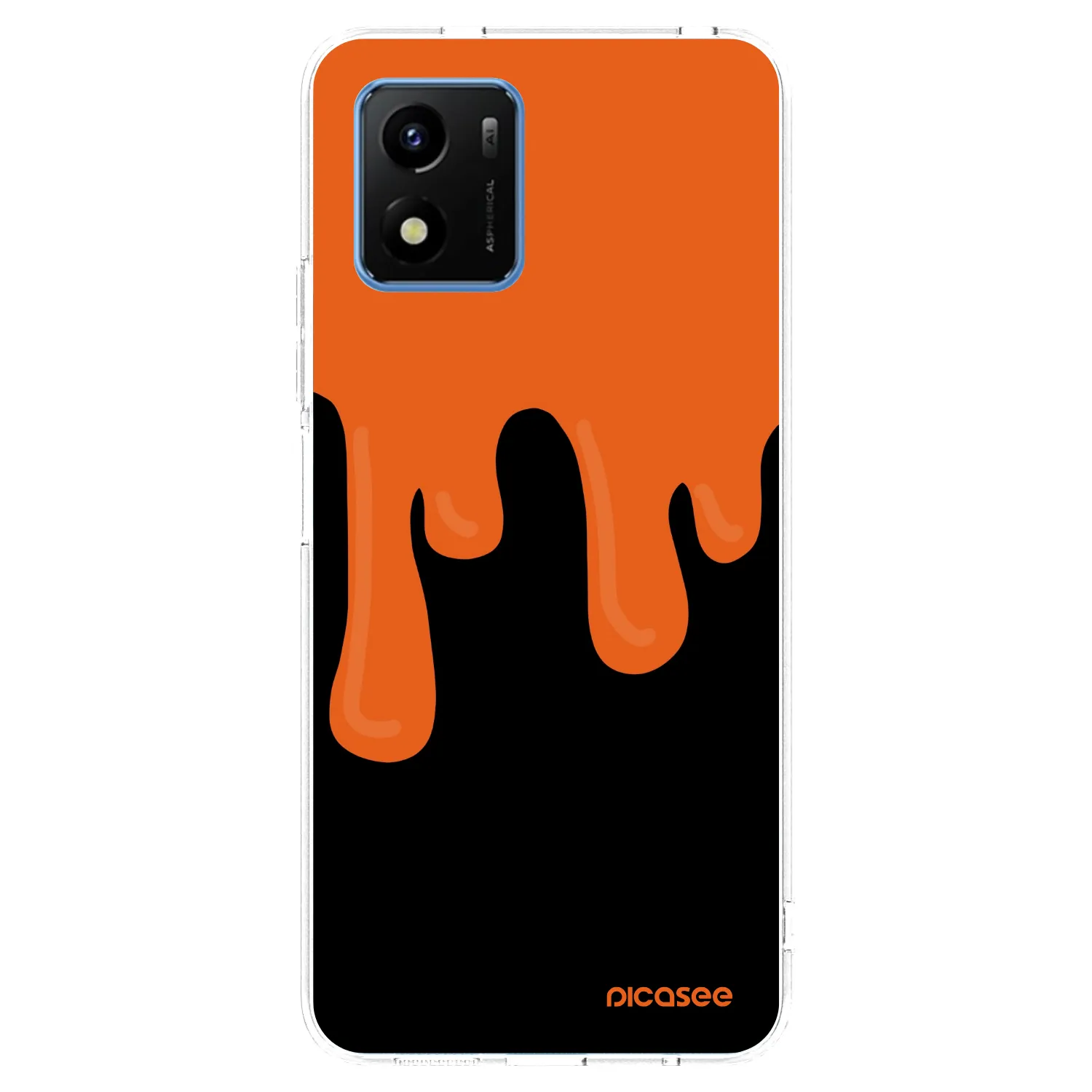 Picasee silikonski prozorni ovitek za Vivo Y01 - Orange spooky