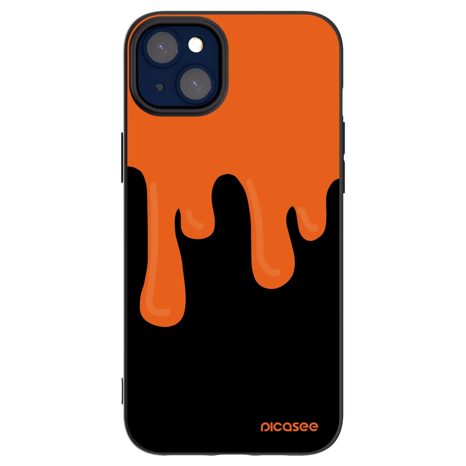 Picasee silikonski črni ovitek za Apple iPhone 14 Plus - Orange spooky