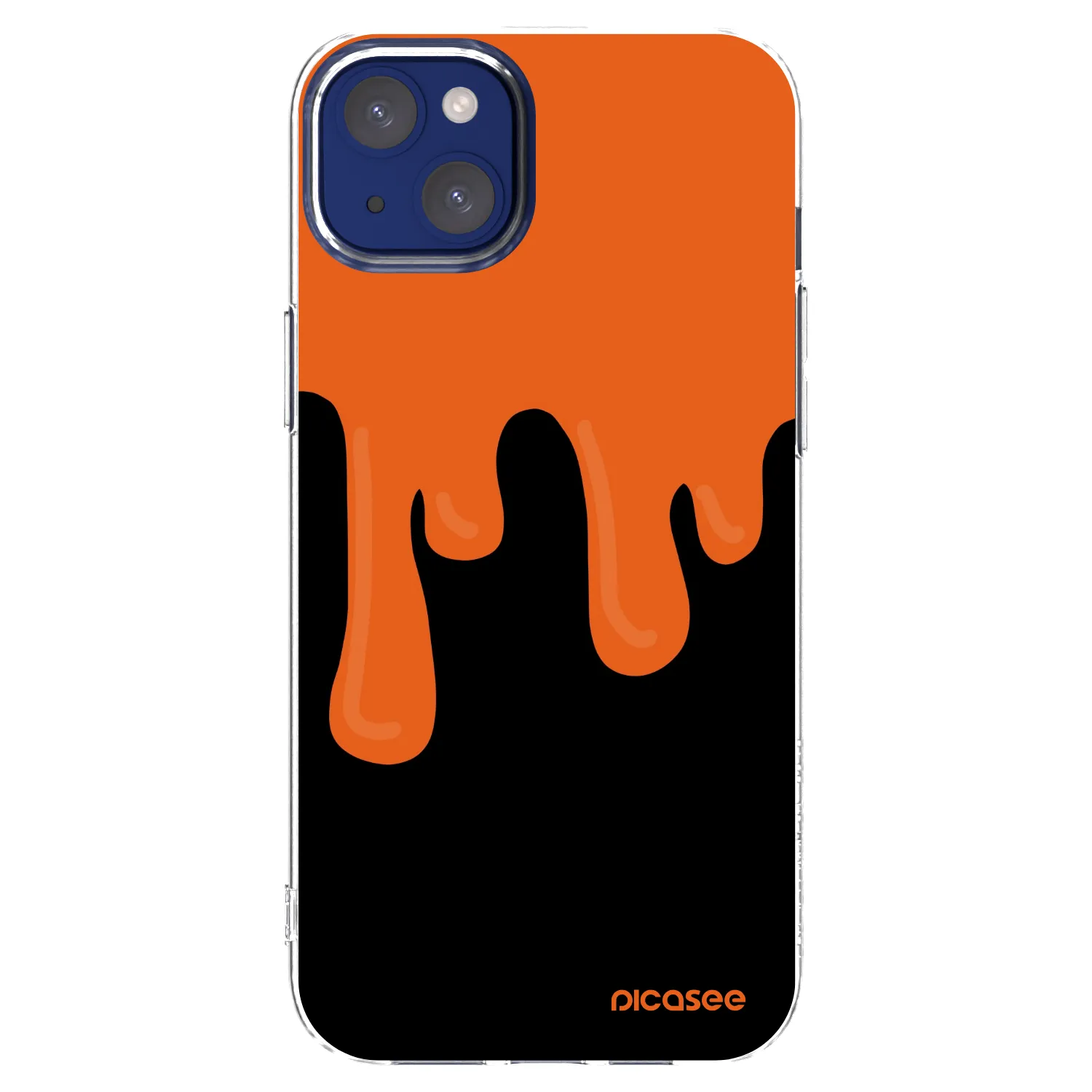Picasee silikonski prozorni ovitek za Apple iPhone 14 Plus - Orange spooky