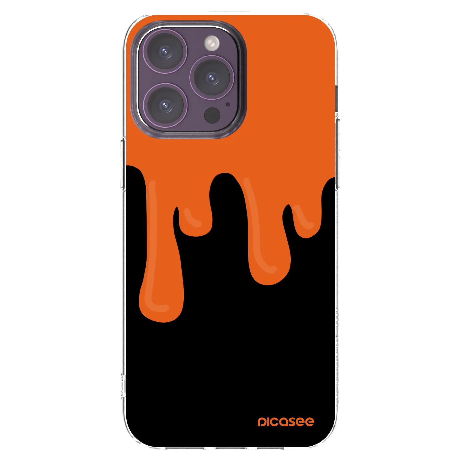 Picasee silikonski prozorni ovitek za Apple iPhone 14 Pro Max - Orange spooky
