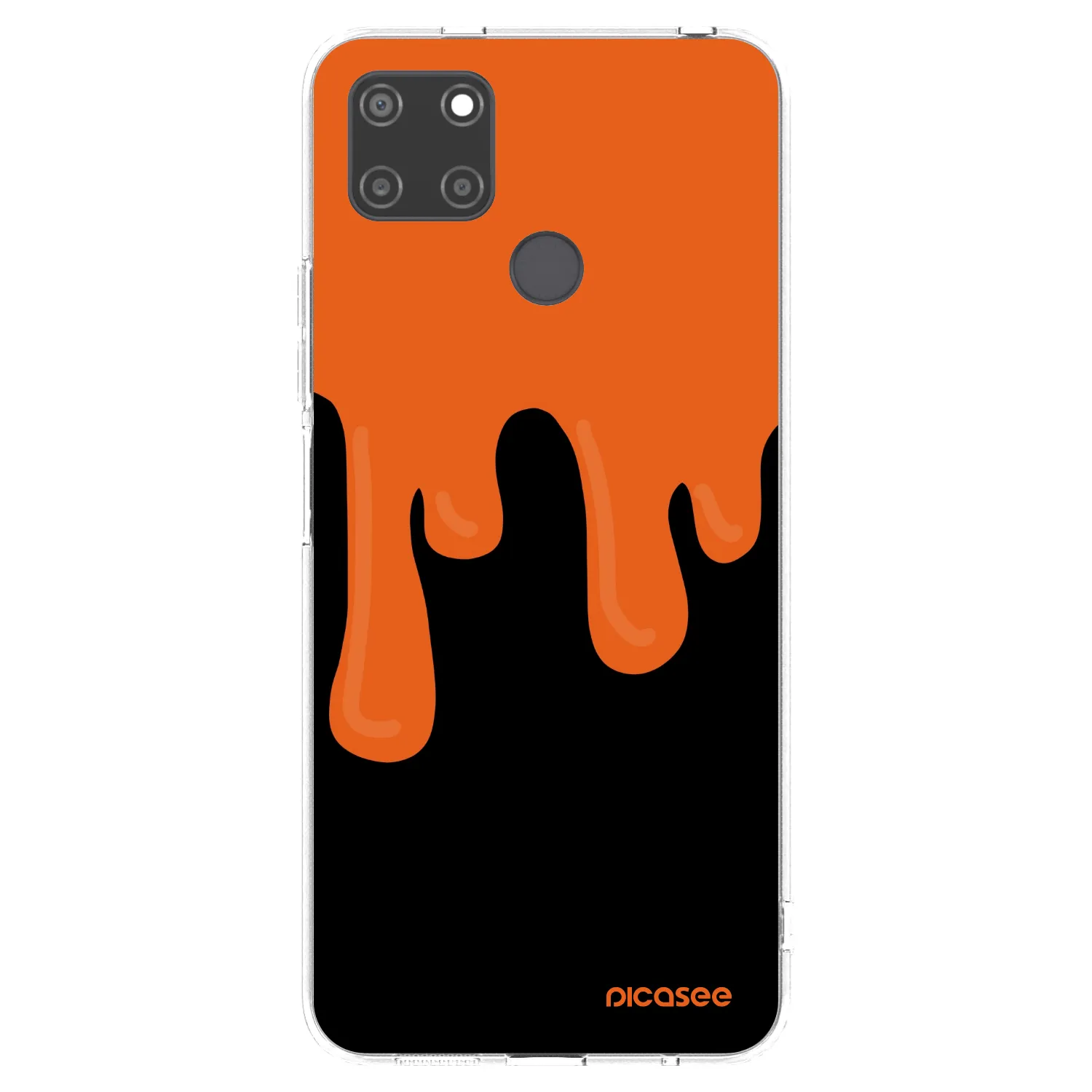 Picasee silikonski prozorni ovitek za Realme C21Y - Orange spooky
