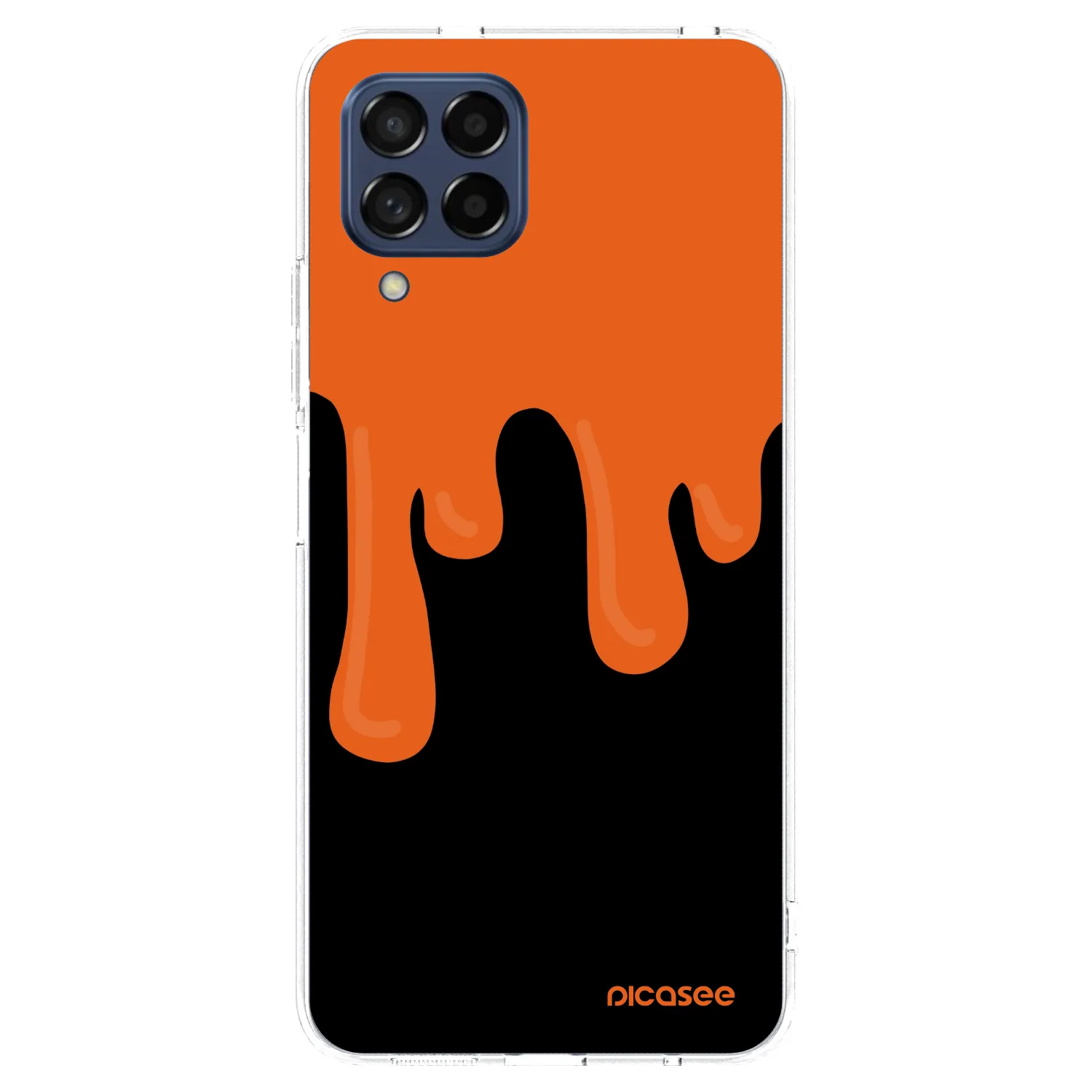 Picasee silikonski prozorni ovitek za Samsung Galaxy M53 5G - Orange spooky
