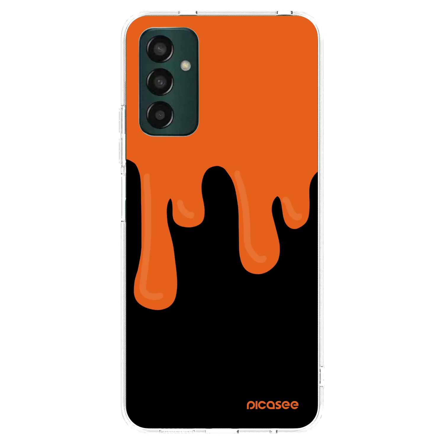 Picasee silikonski prozorni ovitek za Samsung Galaxy M13 M135F - Orange spooky