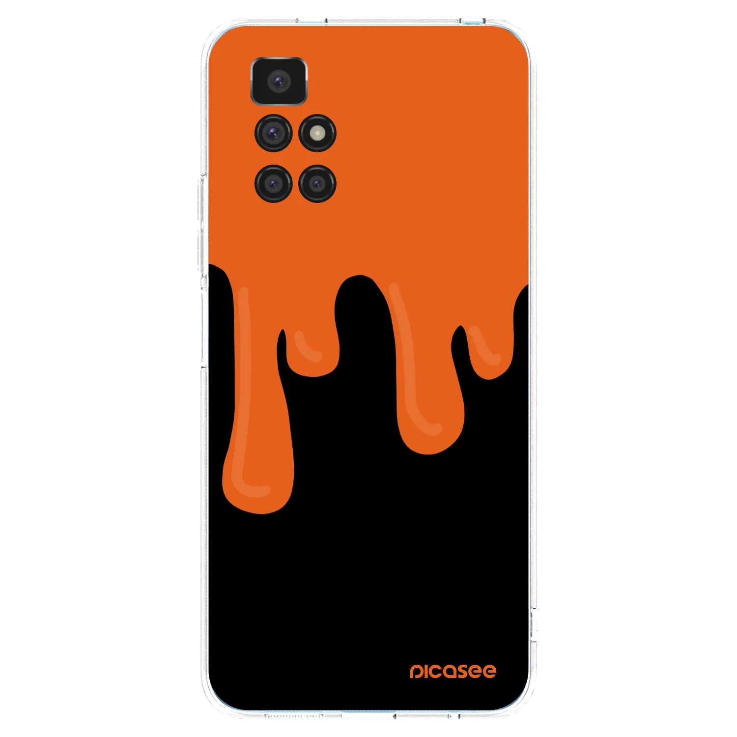 Picasee silikonski prozorni ovitek za Xiaomi Redmi 10 (2022) - Orange spooky