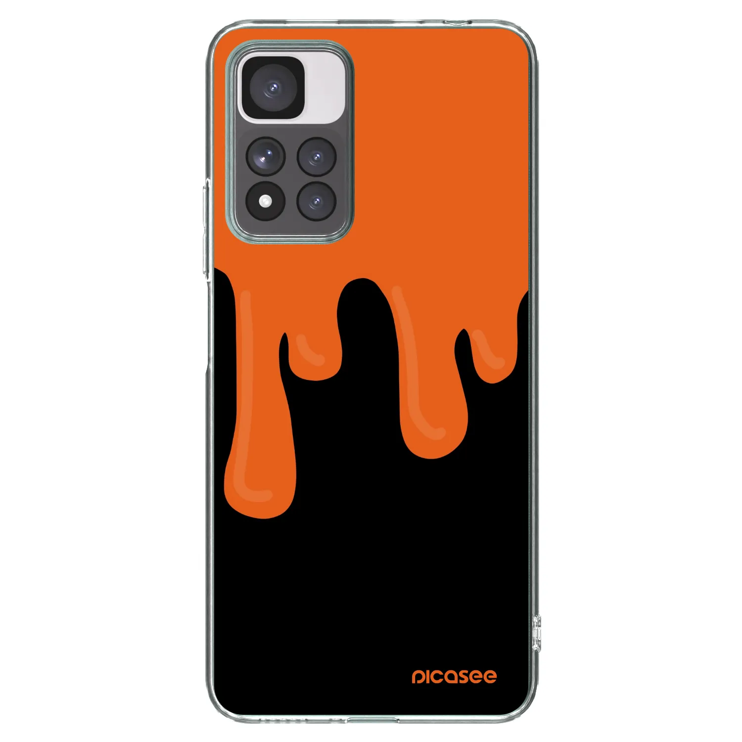 Picasee silikonski prozorni ovitek za Xiaomi Redmi Note 11 Pro+ 5G - Orange spooky
