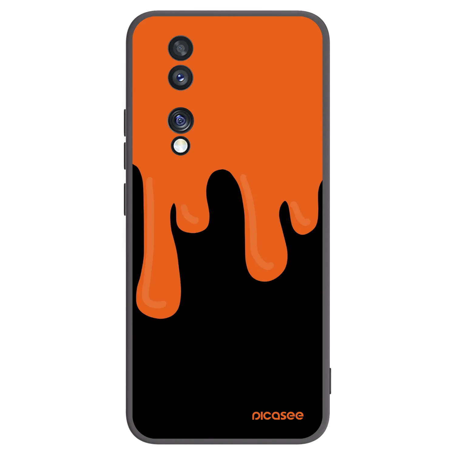Picasee silikonski črni ovitek za Honor 70 - Orange spooky