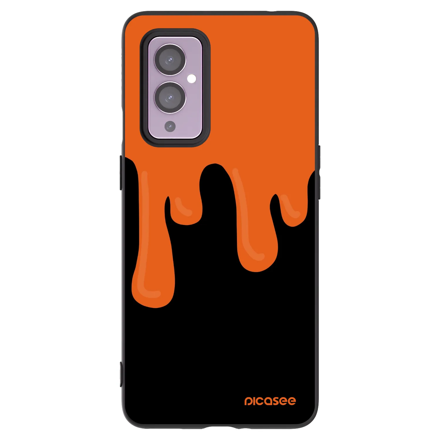 Picasee silikonski črni ovitek za OnePlus 9 - Orange spooky