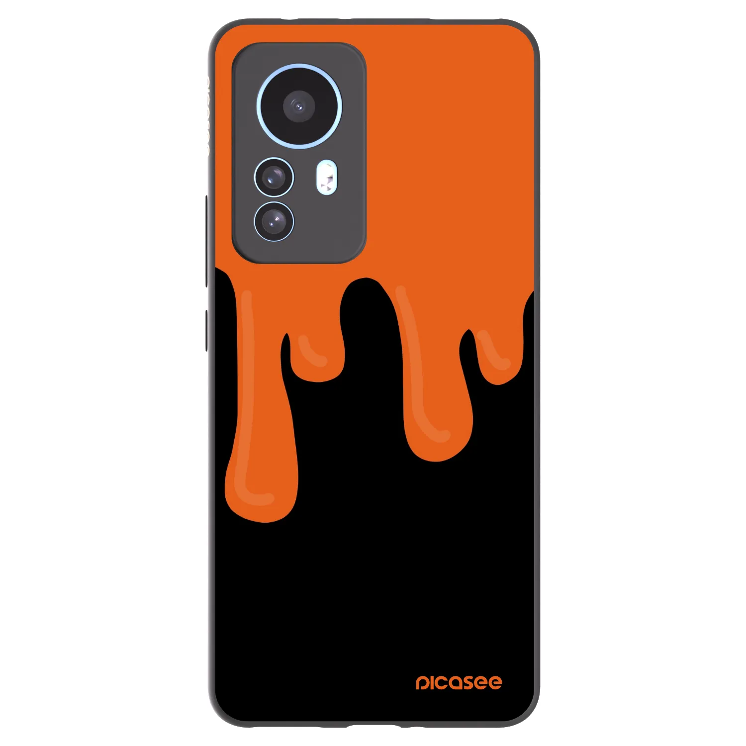 Picasee silikonski črni ovitek za Xiaomi 12T - Orange spooky