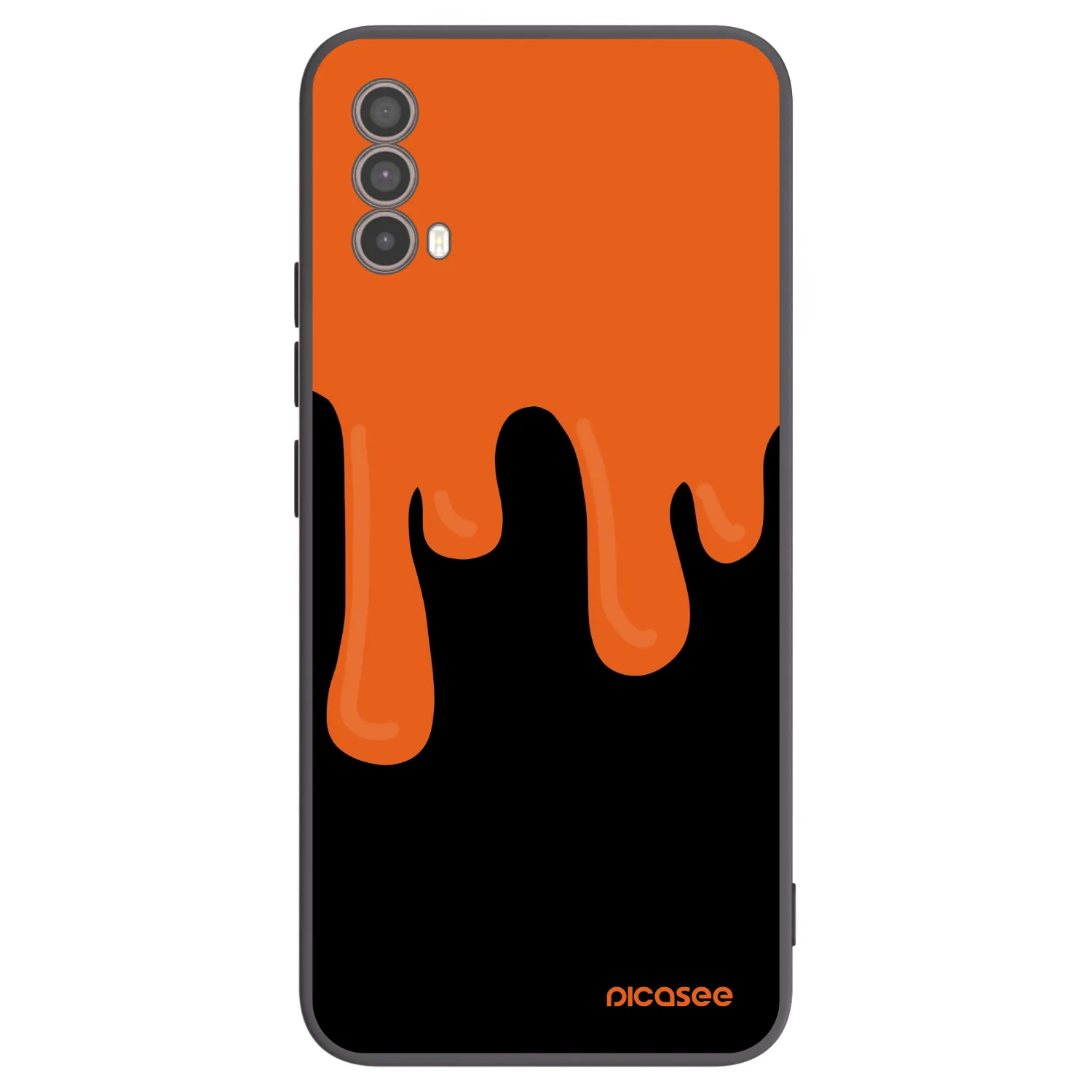 Picasee silikonski črni ovitek za Motorola Moto E40 - Orange spooky