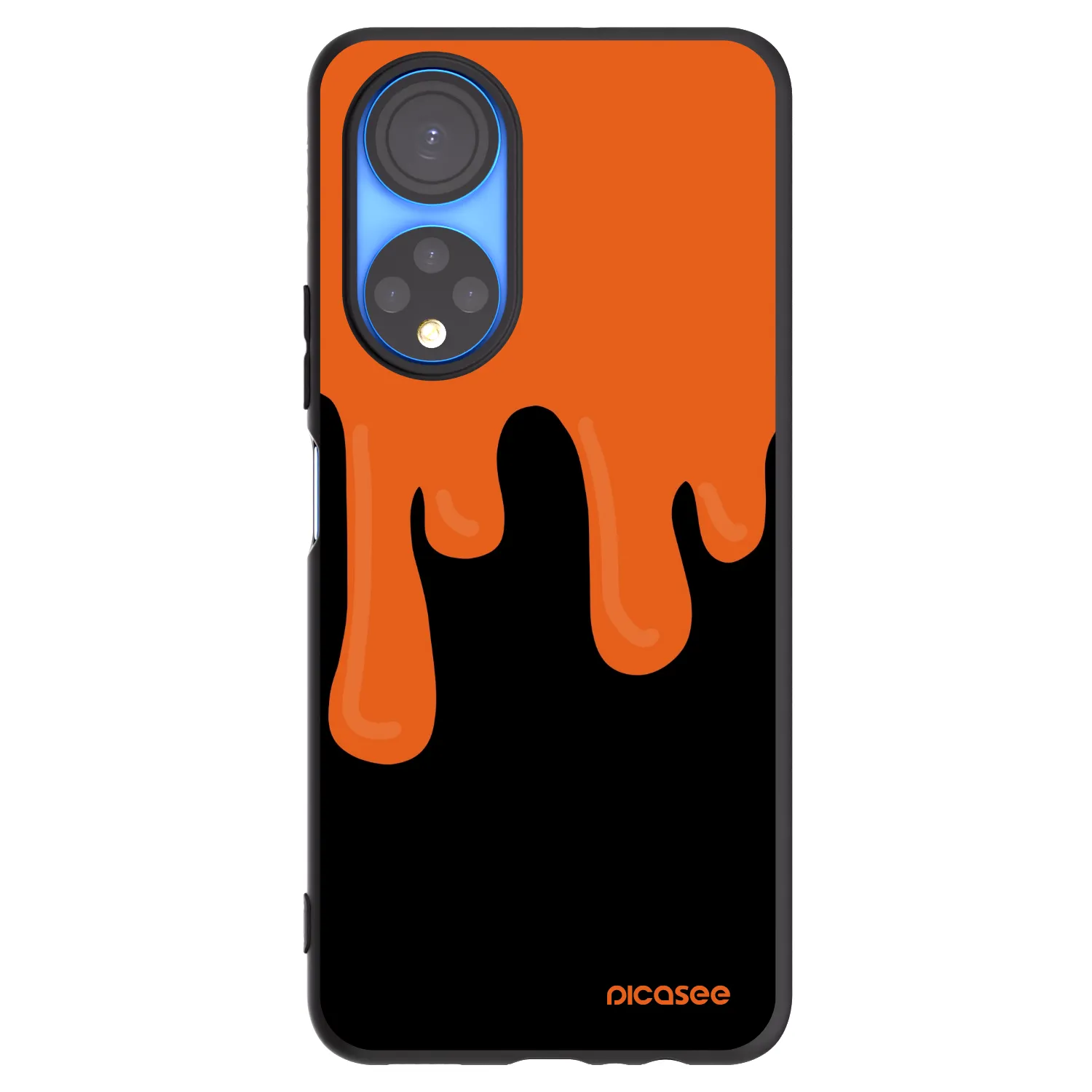 Picasee silikonski črni ovitek za Honor X7 - Orange spooky