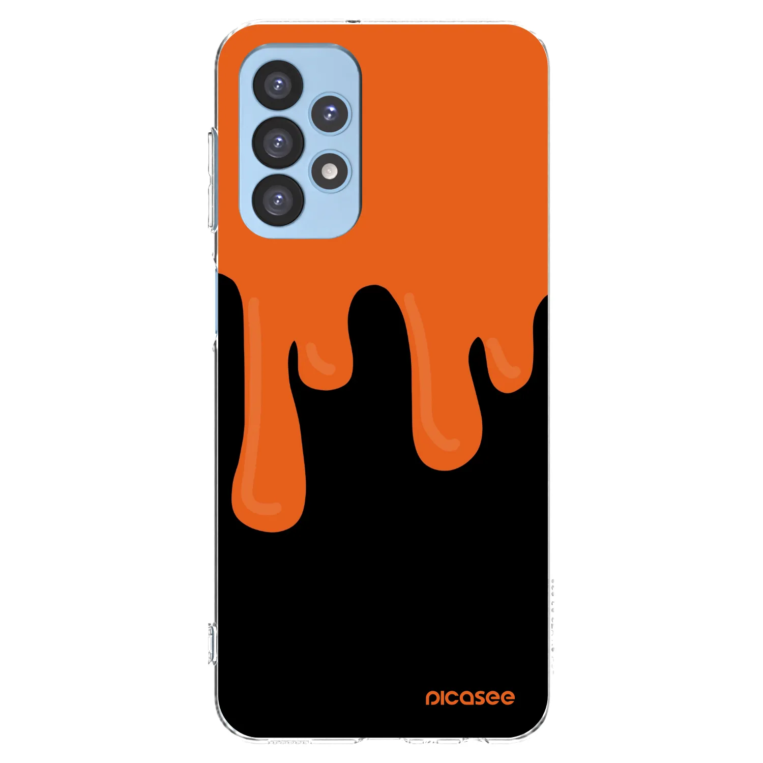 Picasee silikonski prozorni ovitek za Samsung Galaxy A23 A235F 4G - Orange spooky