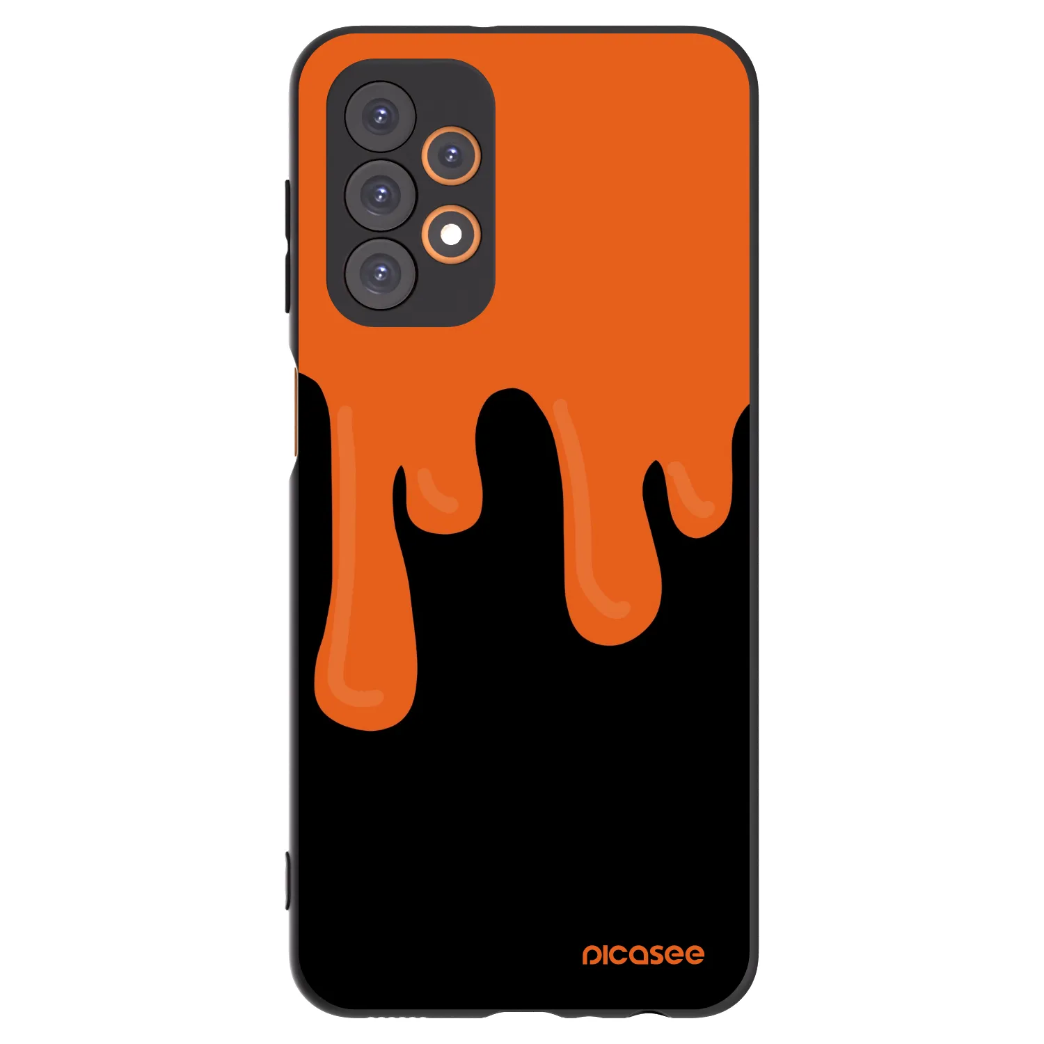 Picasee silikonski črni ovitek za Samsung Galaxy A23 A236B 5G - Orange spooky