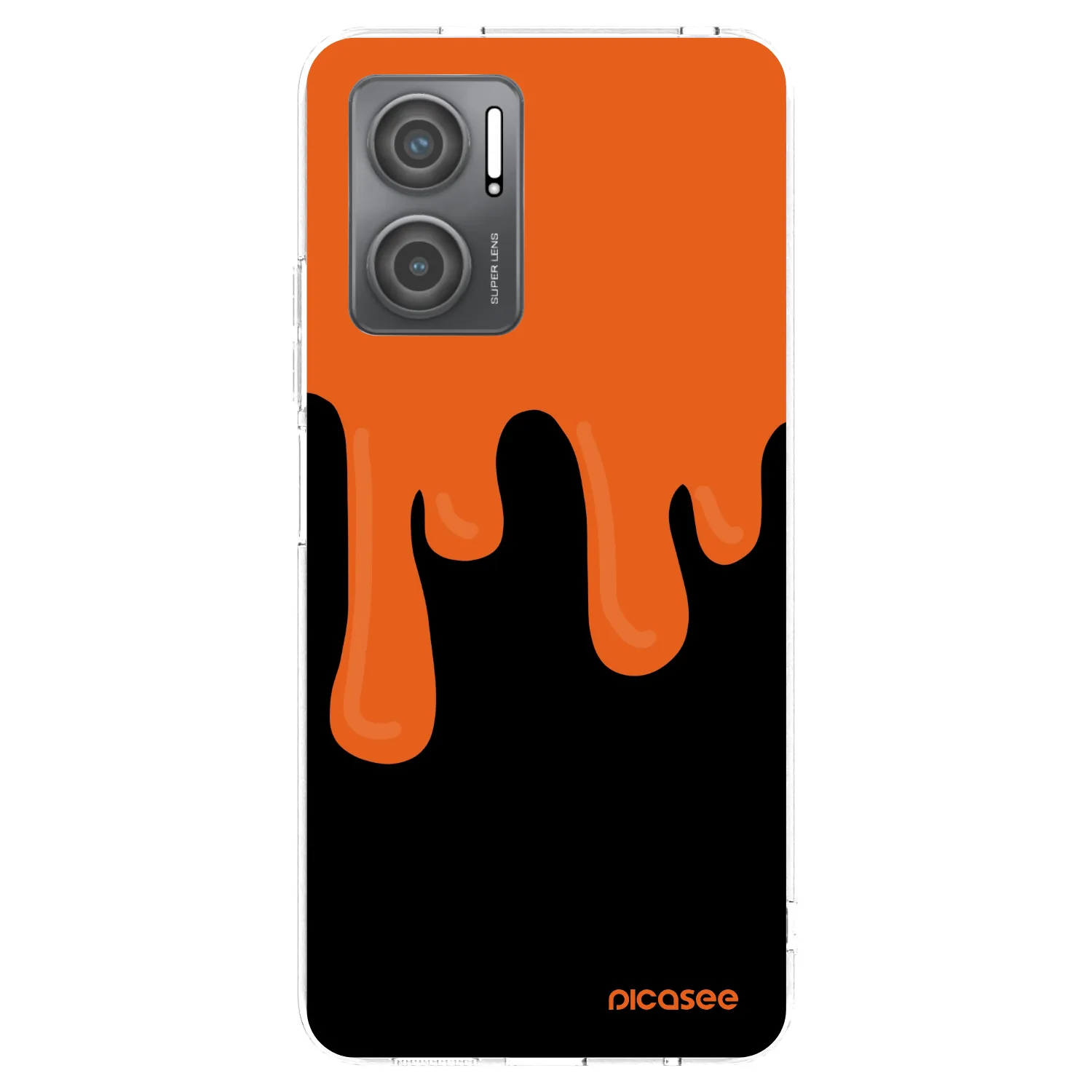Picasee silikonski prozorni ovitek za Xiaomi Redmi 10 5G - Orange spooky