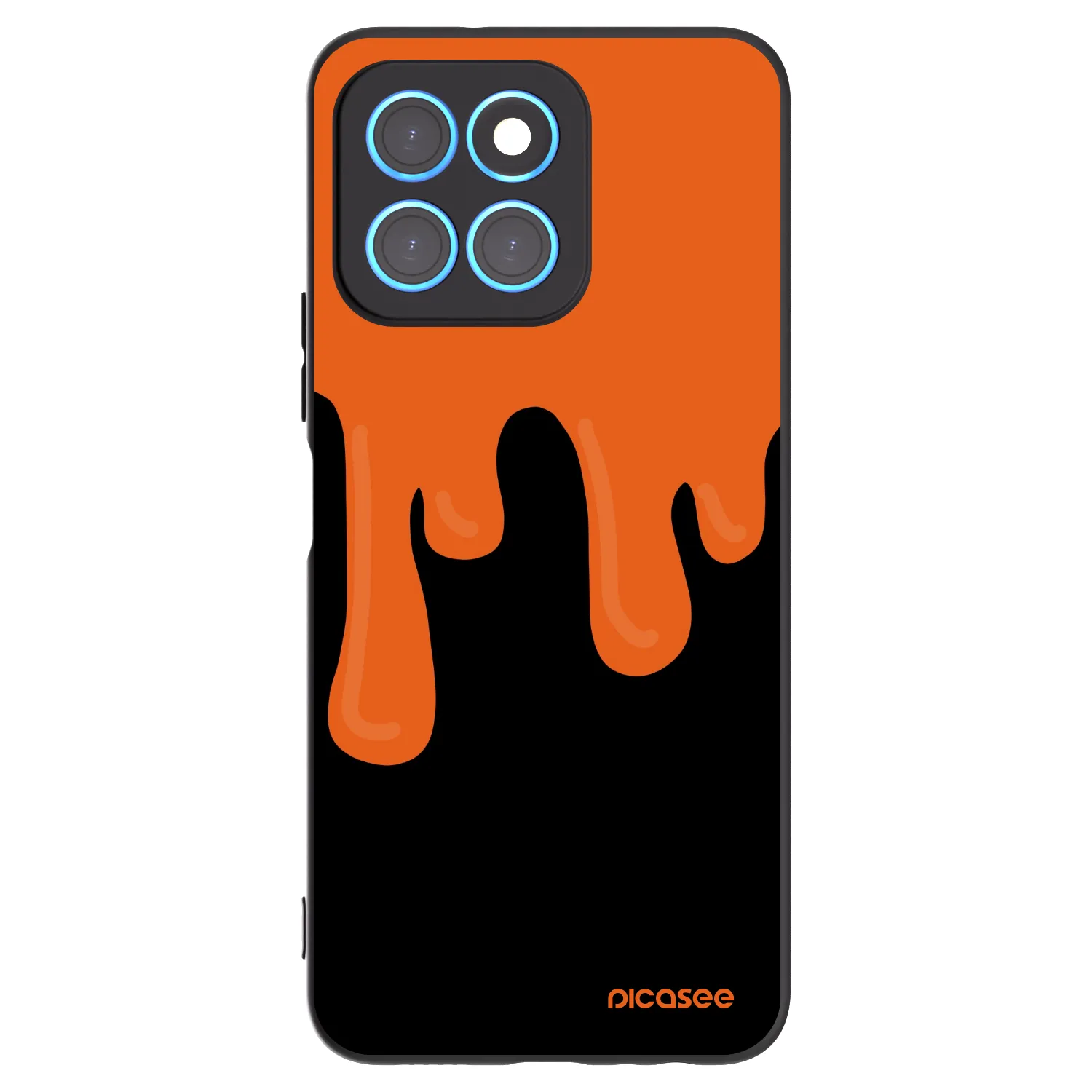 Picasee silikonski črni ovitek za Honor X8 5G - Orange spooky