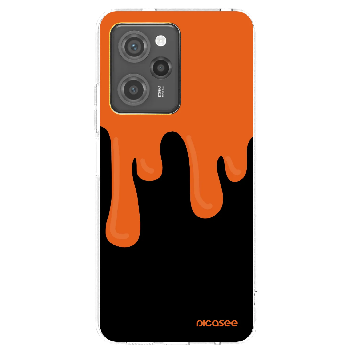 Picasee silikonski črni ovitek za Xiaomi Poco X5 Pro - Orange spooky