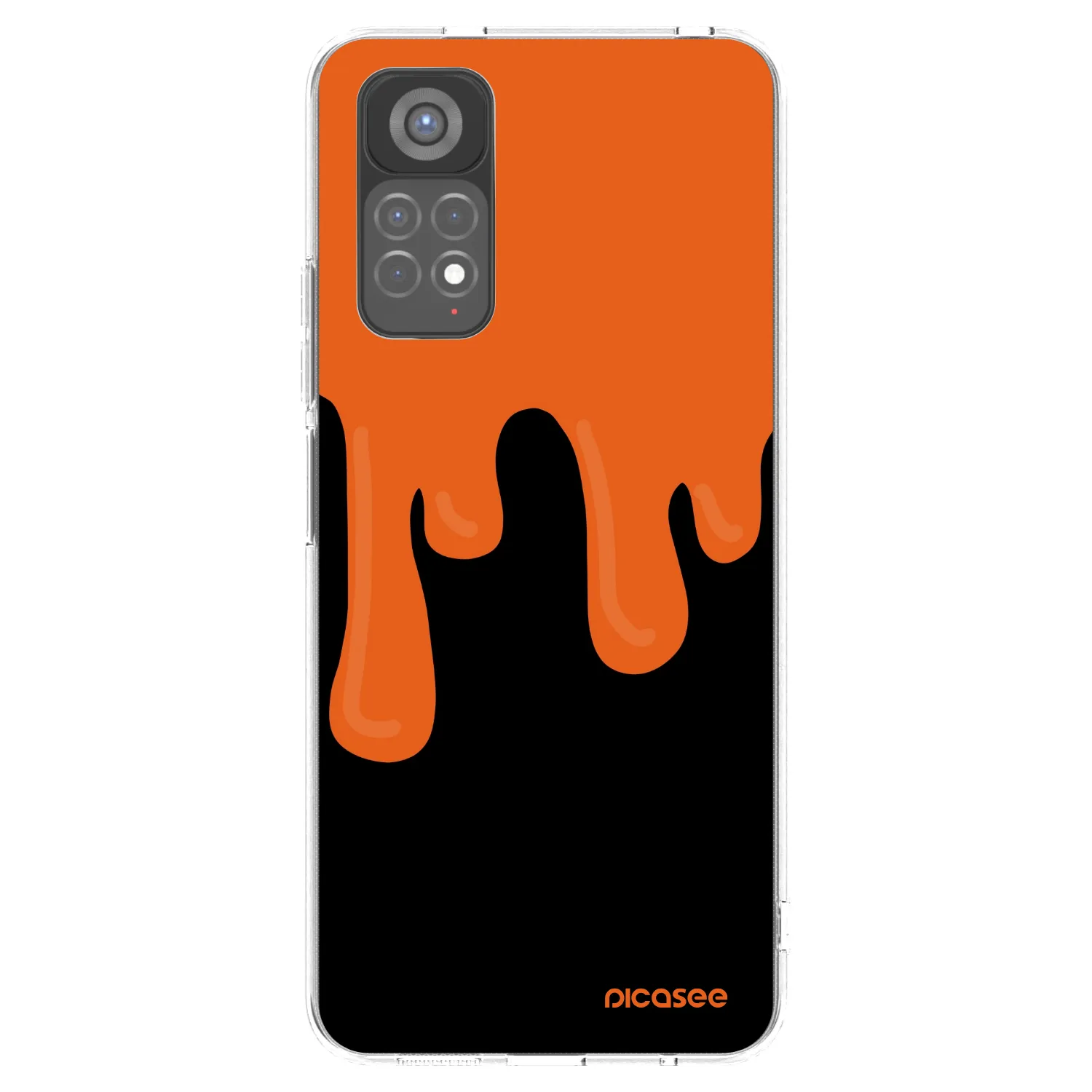 Picasee silikonski prozorni ovitek za Xiaomi Redmi Note 11S 5G - Orange spooky