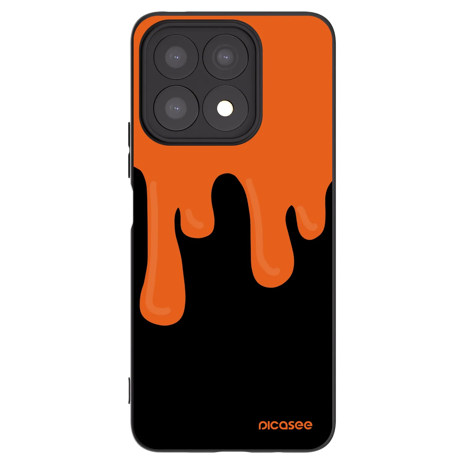 Picasee silikonski črni ovitek za Honor X8a - Orange spooky