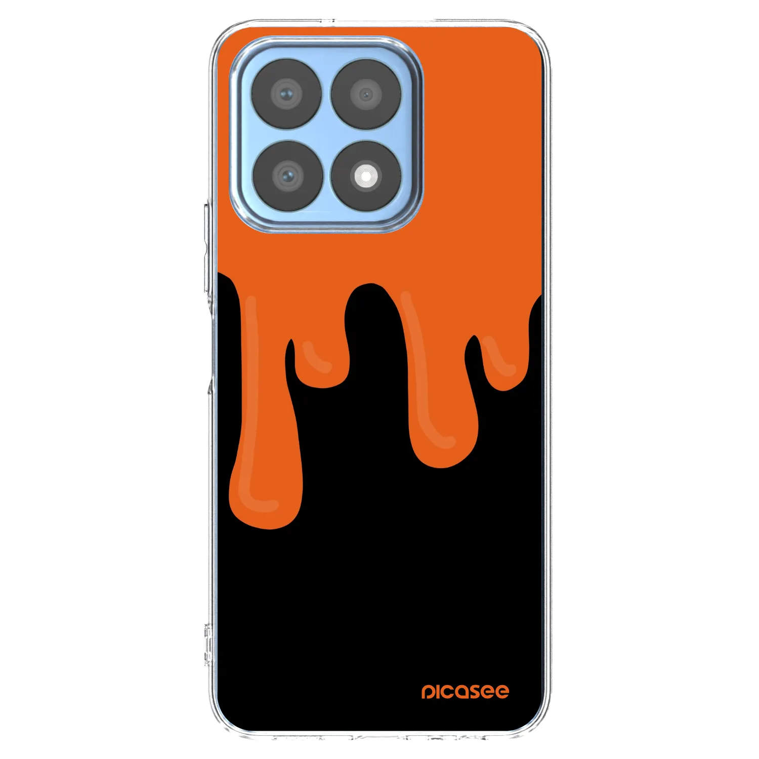 Picasee silikonski prozorni ovitek za Honor X8a - Orange spooky