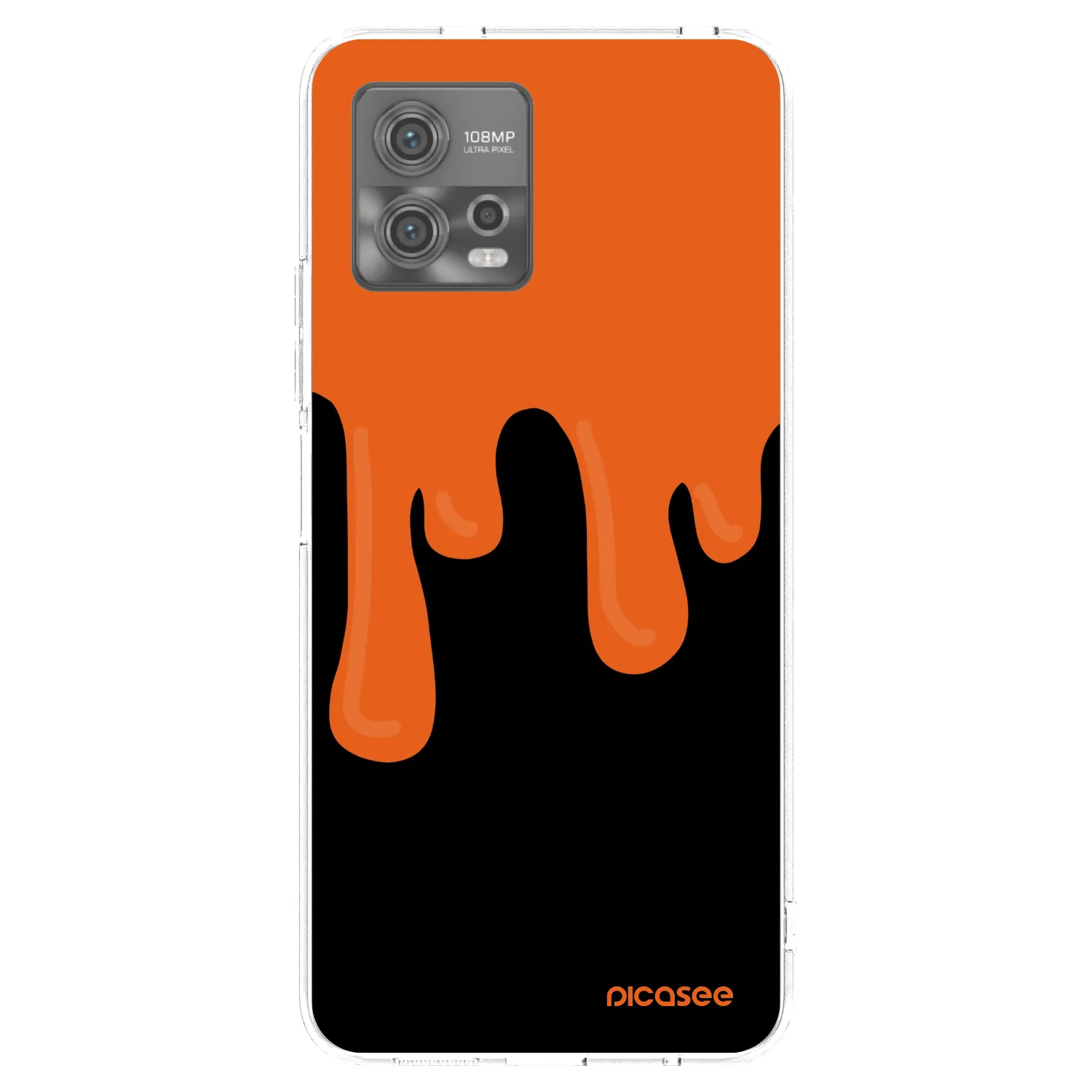 Picasee silikonski prozorni ovitek za Motorola Moto G72 - Orange spooky