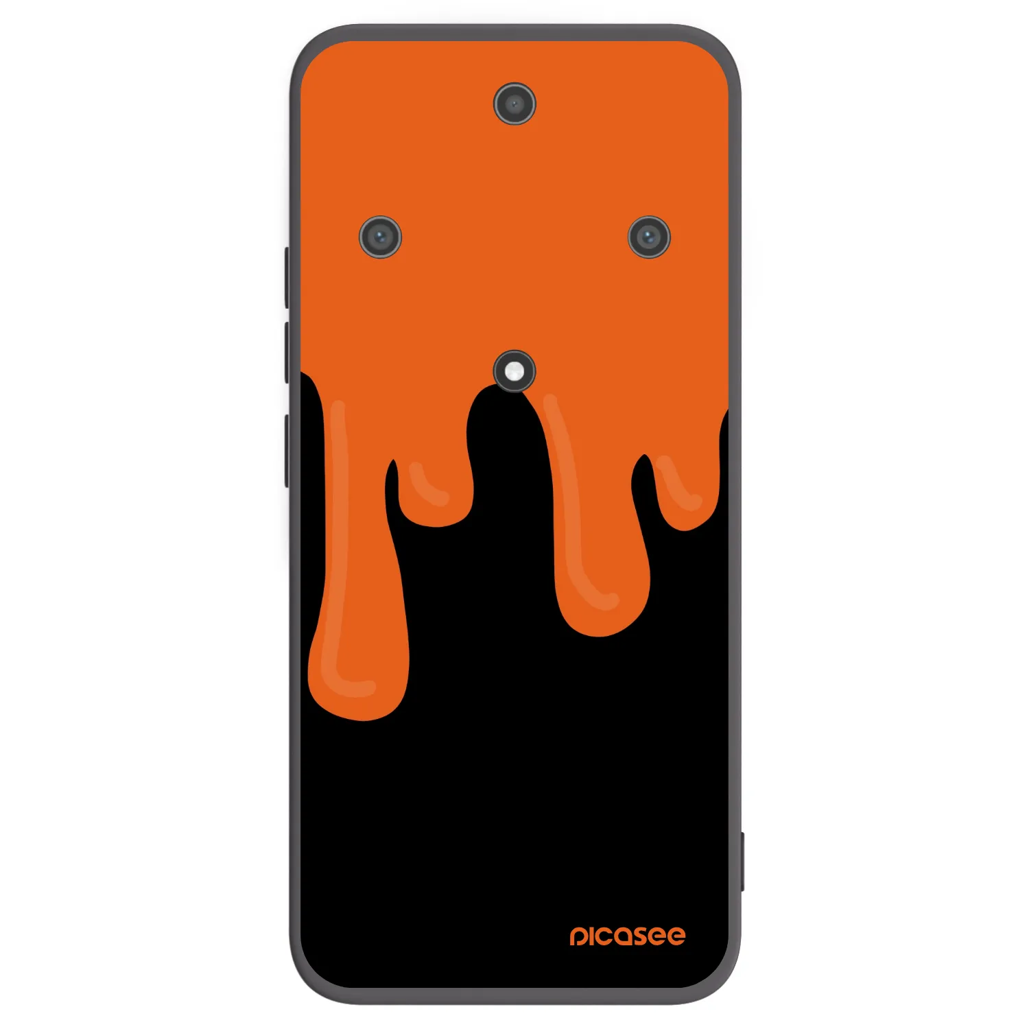 Picasee silikonski črni ovitek za Honor Magic5 Lite 5G - Orange spooky